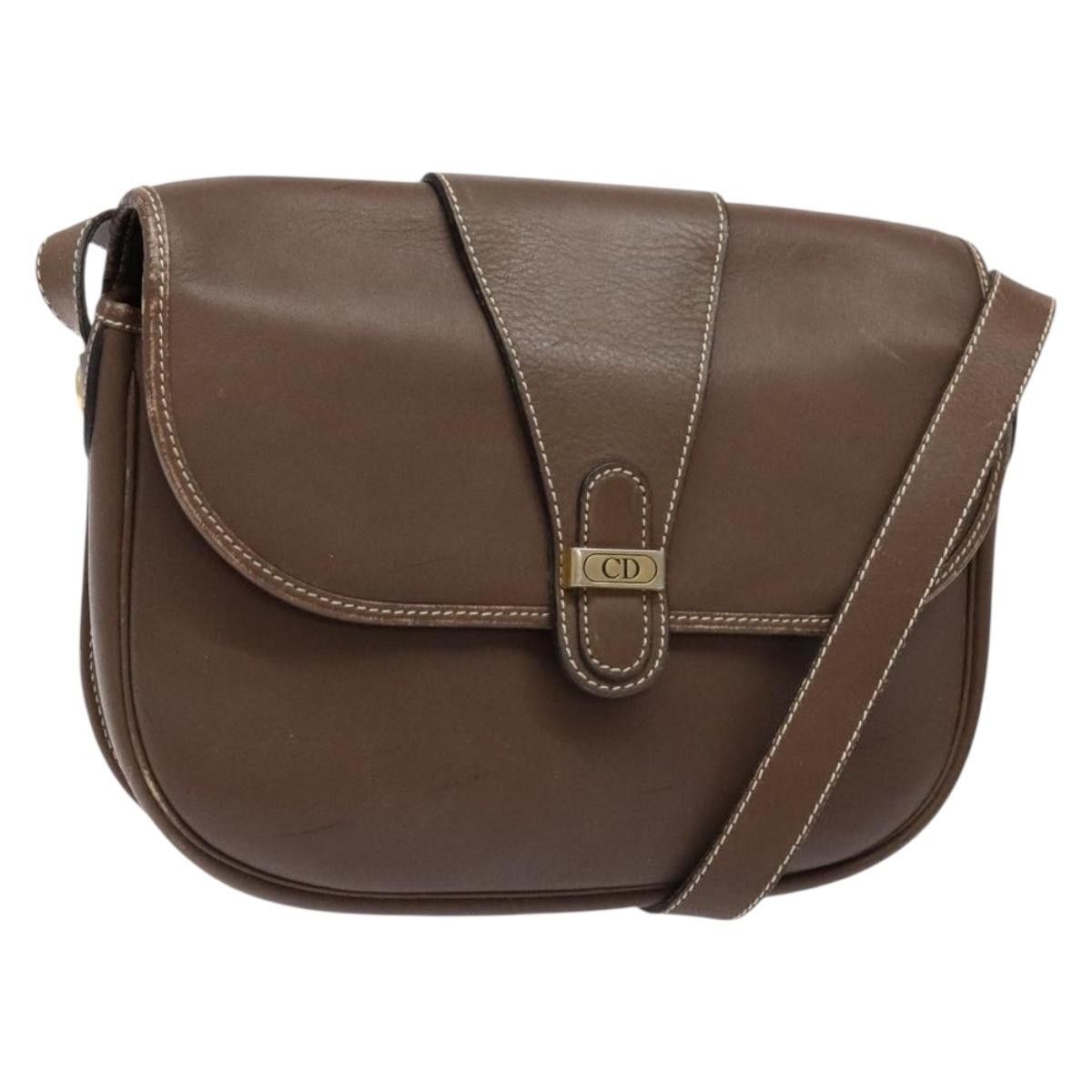 Dior Christian Dior Vintage CD Flap Shoulder Bag Leather Size ONE SIZE - 1 Thumbnail