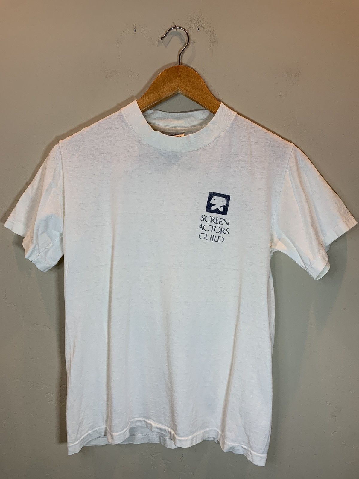 Vintage *RARE* Vintage Screen Actors Guild SAG Single Stitch T-Shirt Size US S / EU 44-46 / 1 - 1 Thumbnail