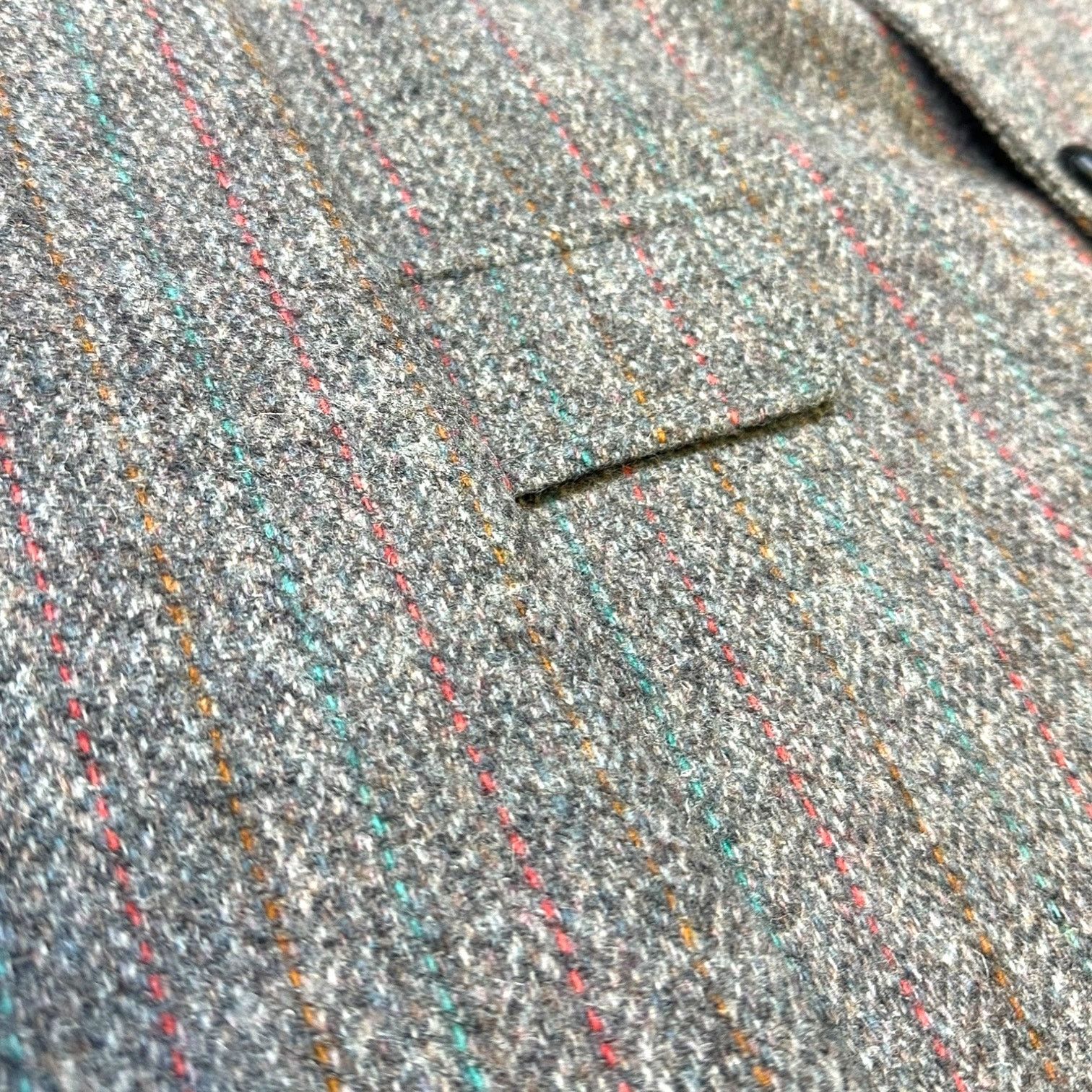 Harris Tweed George Barry Harris Tweed Blazer 44R Gray Wool Vintage Size 44R - 4 Thumbnail