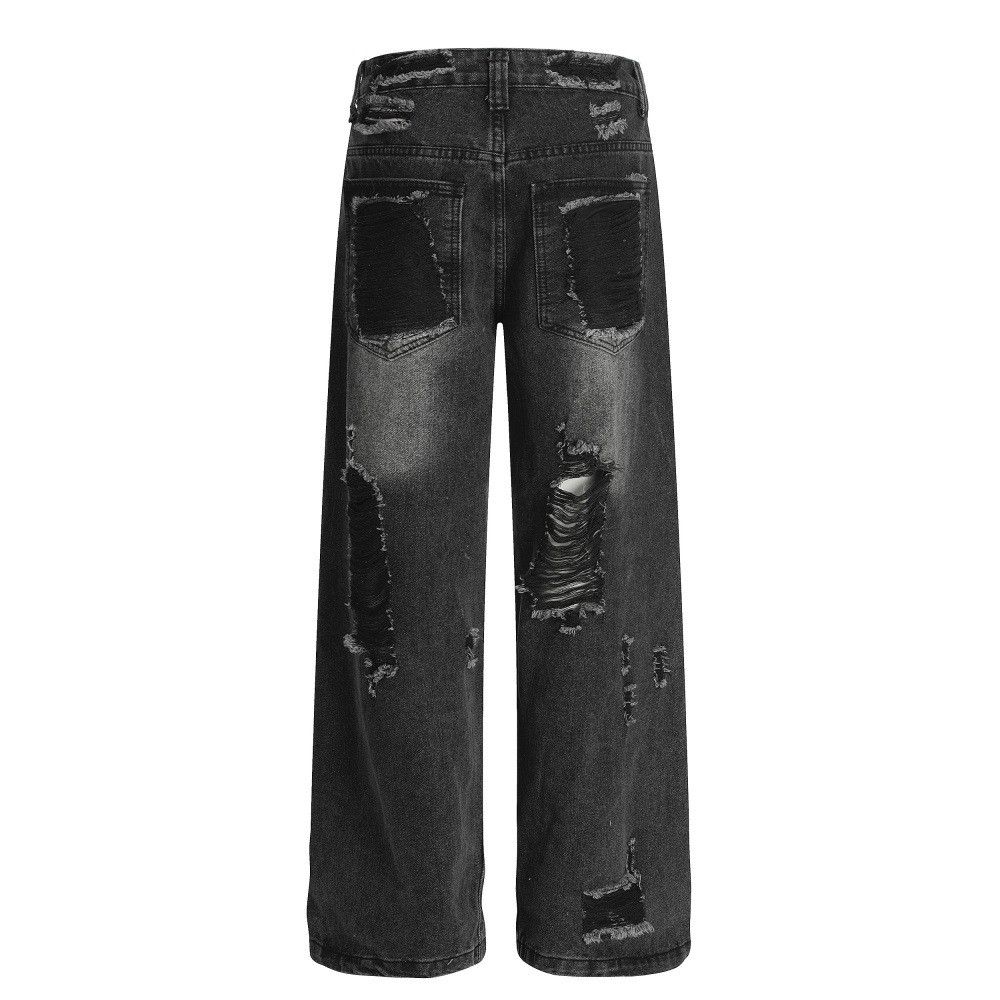 Vintage Men's punk distressed washed loose ripped jeans Size US 32 / EU 48 - 2 Thumbnail
