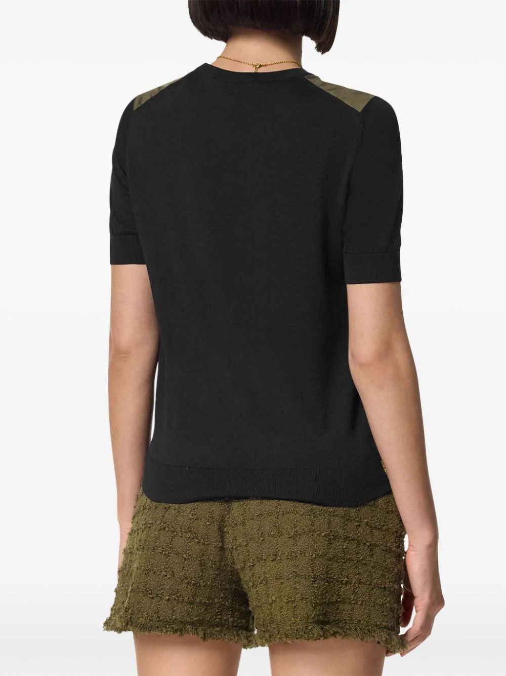 Versace o1s22i1n1024 The Cup Of Knitted T-Shirt in Black Size S / US 4 / IT 40 - 3 Thumbnail