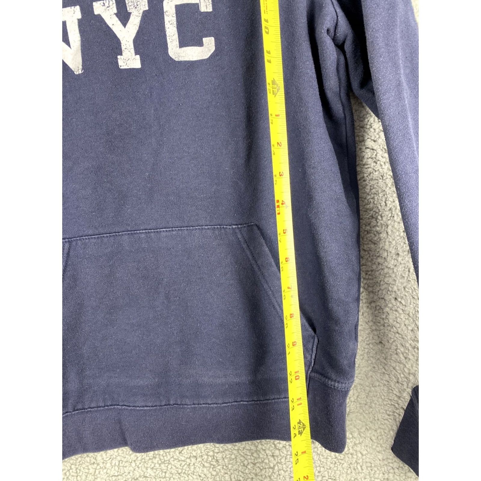 Vintage Aéropostale Hoodie Mens XS Navy Blue Pullover Sweatshirt Long Sleeve Solid Pattern Size US XS / EU 42 / 0 - 5 Thumbnail