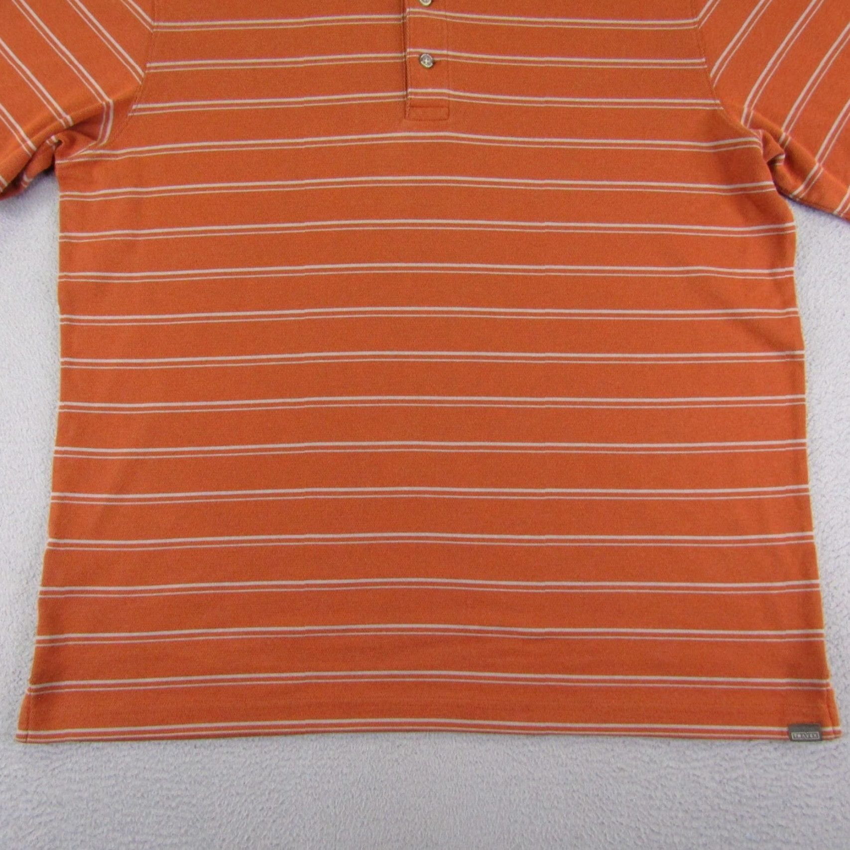 Eddie Bauer Eddie Bauer Polo Shirt Mens L Orange Striped Travex Knit Cotton Blend Shirt Polo Casual Outdoor Sports Mens L Size US L / EU 52-54 / 3 - 3 Thumbnail