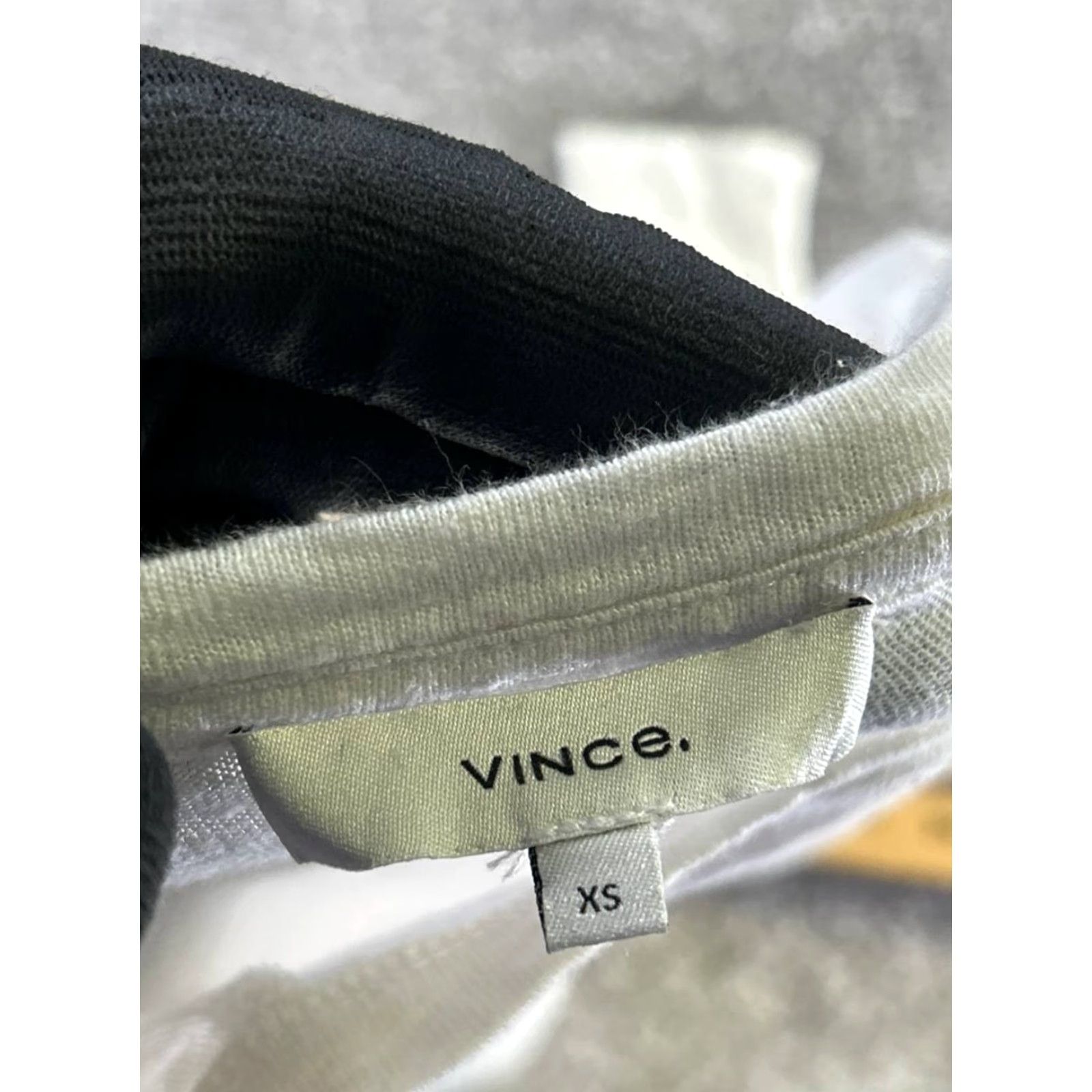 Vince Vince Womens XS White Linen Pullover Sweatert Size XS / US 0-2 / IT 36-38 - 3 Thumbnail