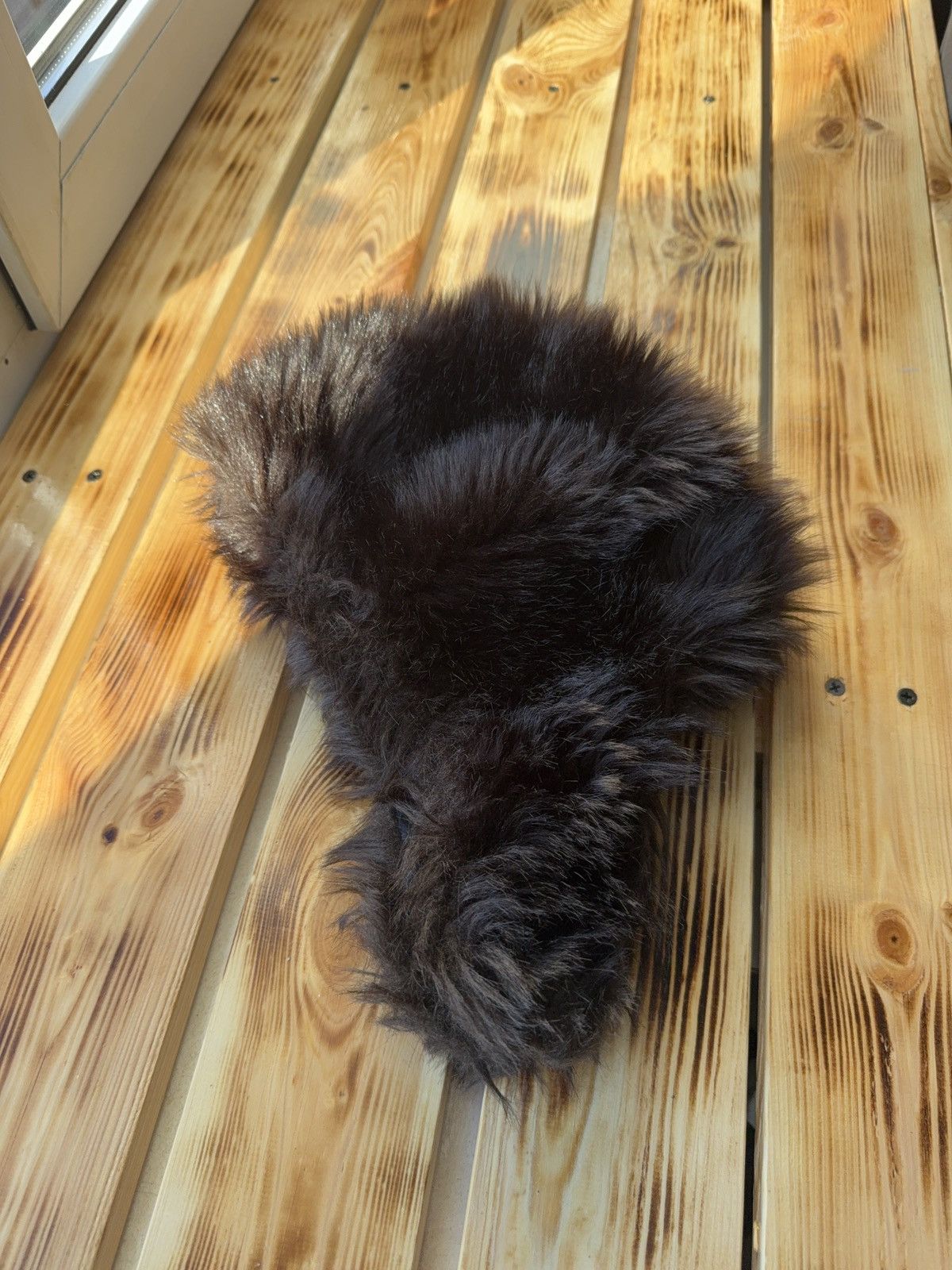Le Grande Bleu (L.G.B.) Vntg LGB Japanese 90s Marodil Fur Ushanka Hood Trapper hat Size ONE SIZE - 3 Thumbnail