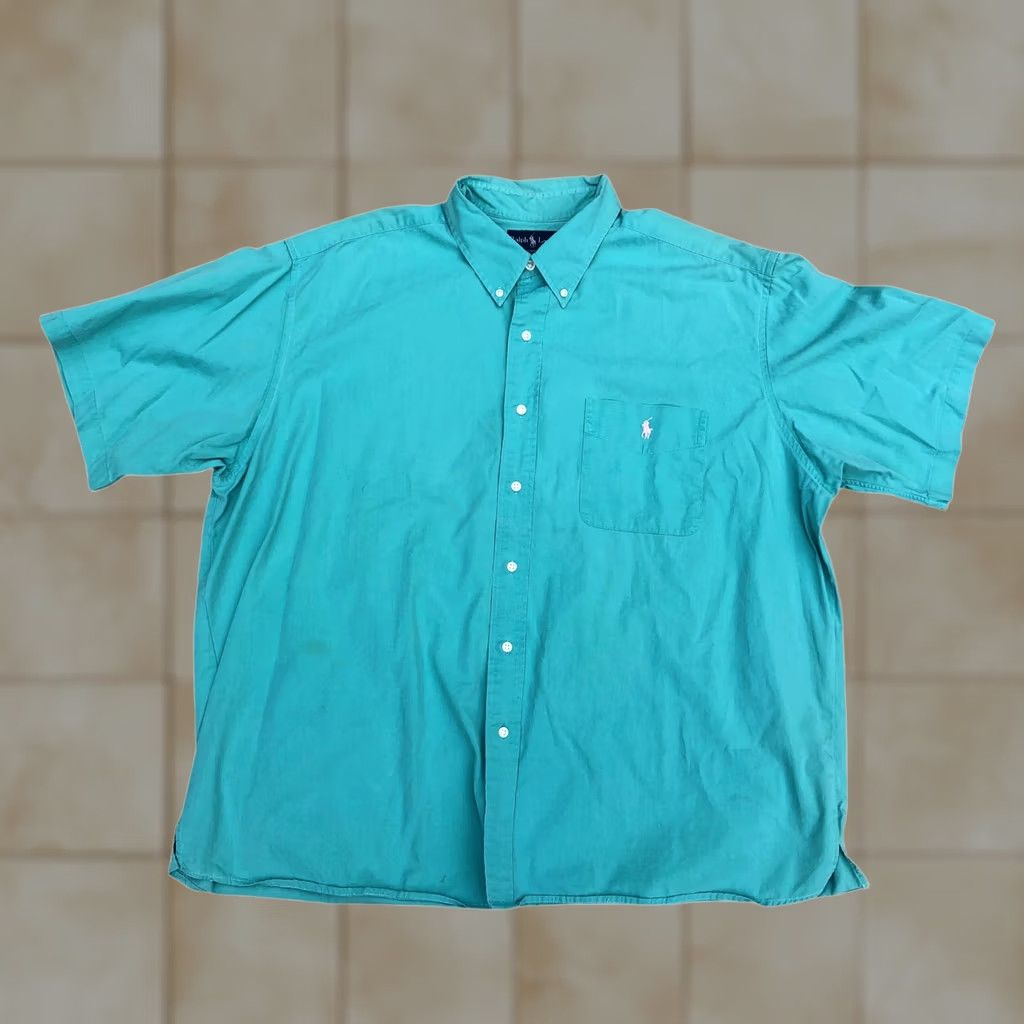 Ralph Lauren VINTAGE Ralph Lauren Blake Button-Down Shirt 2XL Mens Green Pocket Collared Shirt Size US XXL / EU 58 / 5 - 1 Thumbnail