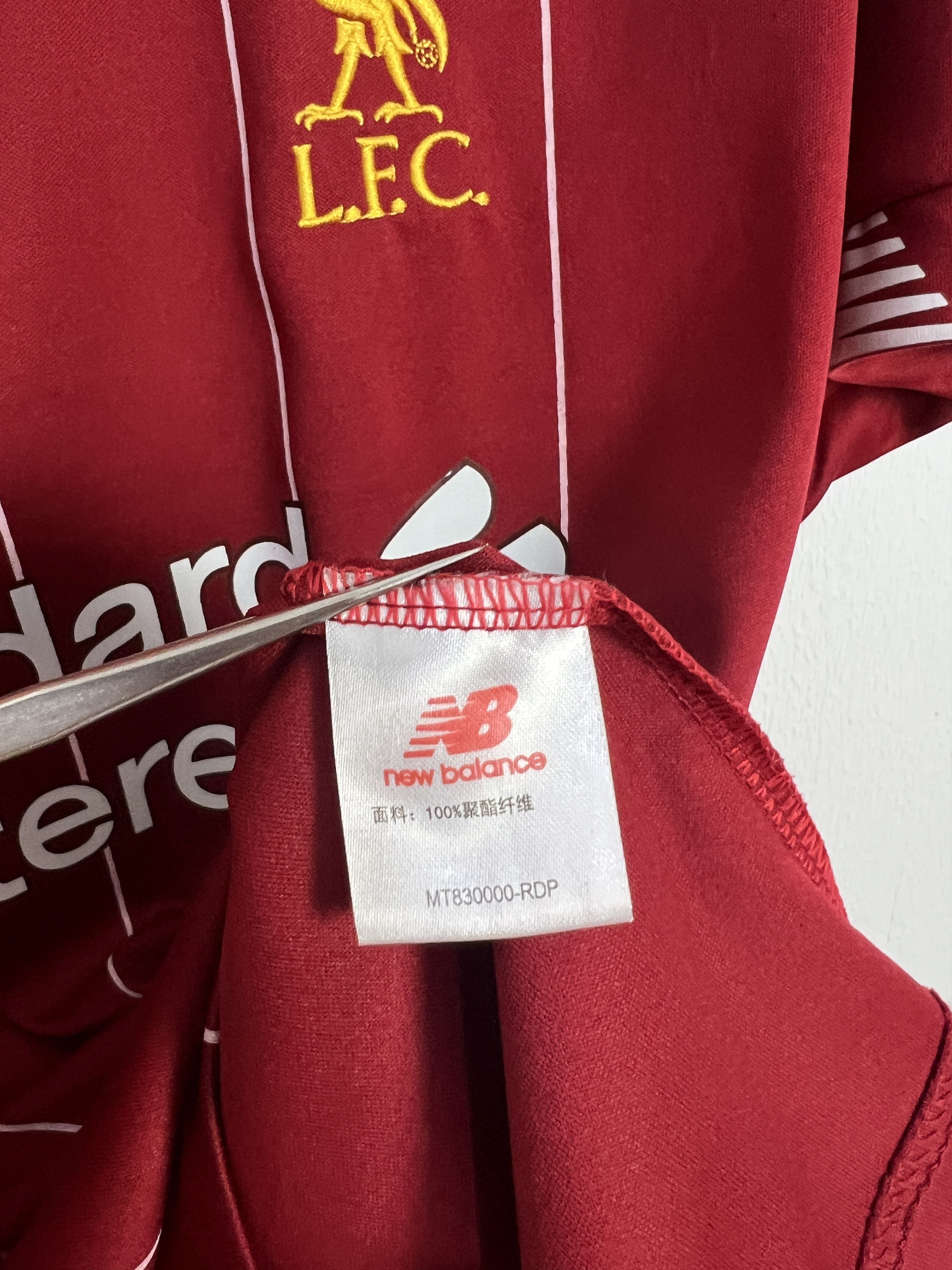 New Balance Liverpool Home football shirt 2019 Soccer Red Jersey Mens Size US XXL / EU 58 / 5 - 8 Thumbnail