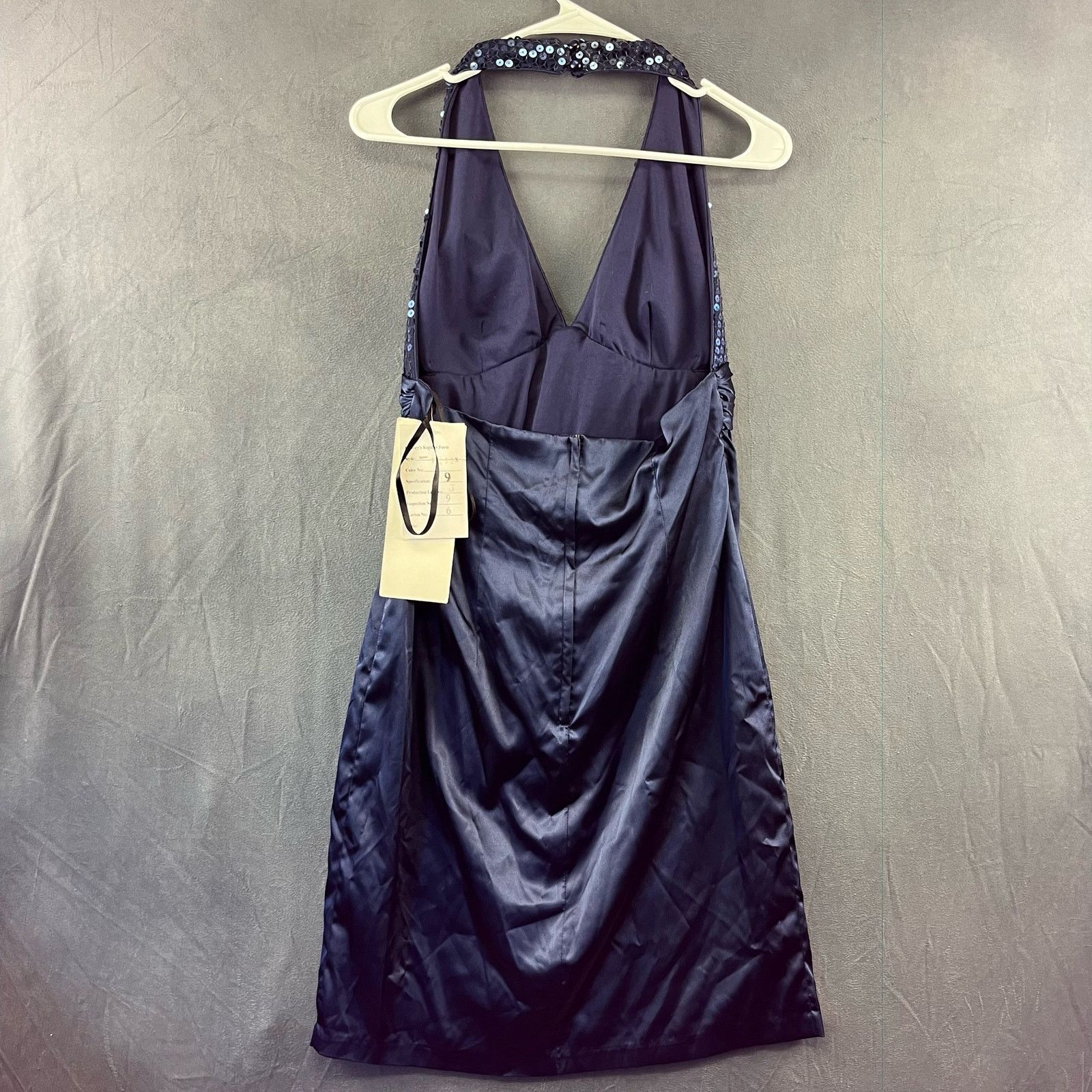 Other New Size 9/10 Roberta Sequin Halter Dress Satin Formal Prom Size L / US 10 / IT 46 - 7 Thumbnail