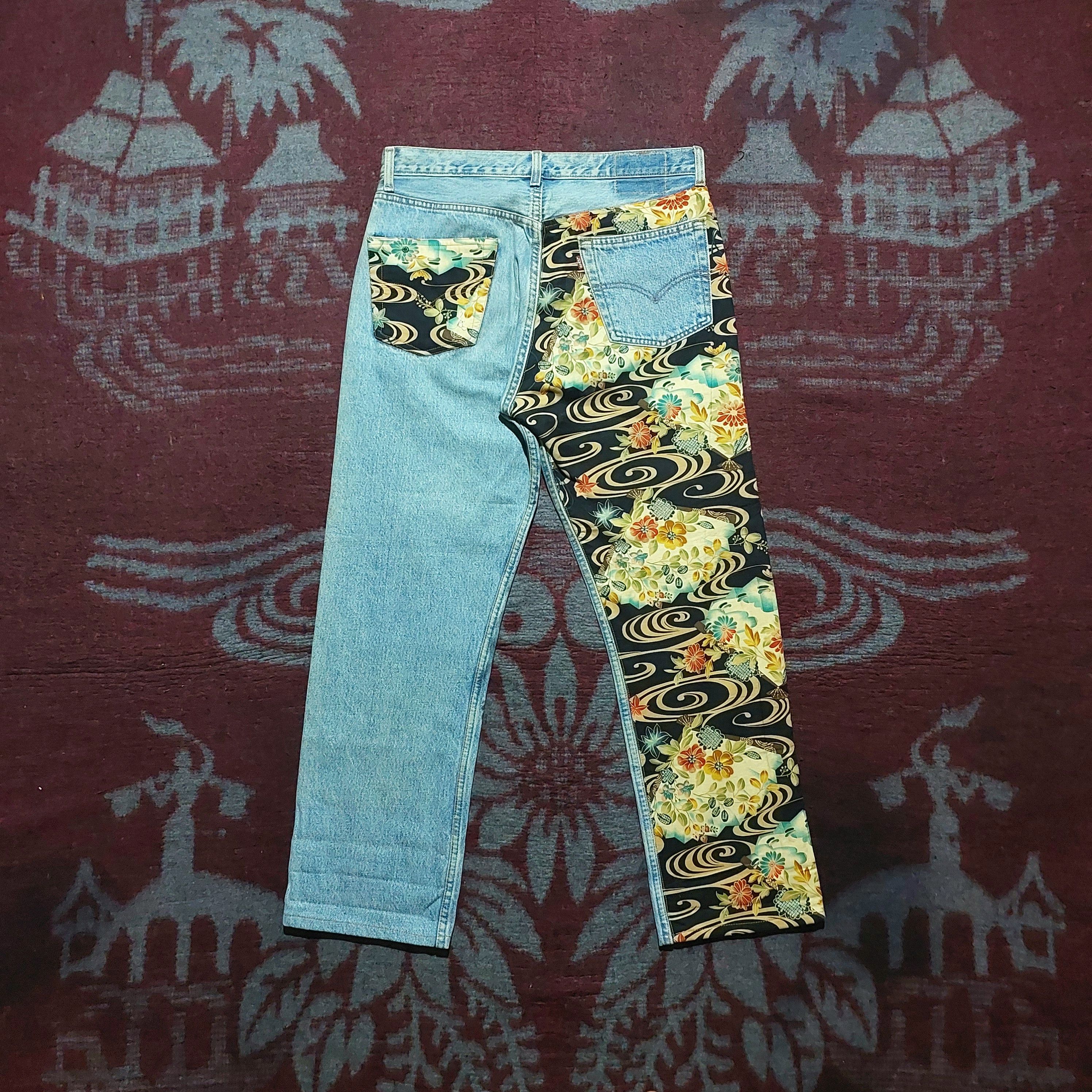 Levi's Vintage 501 Levi's custom tiger art japan sakura denim Size US 34 / EU 50 - 2 Thumbnail