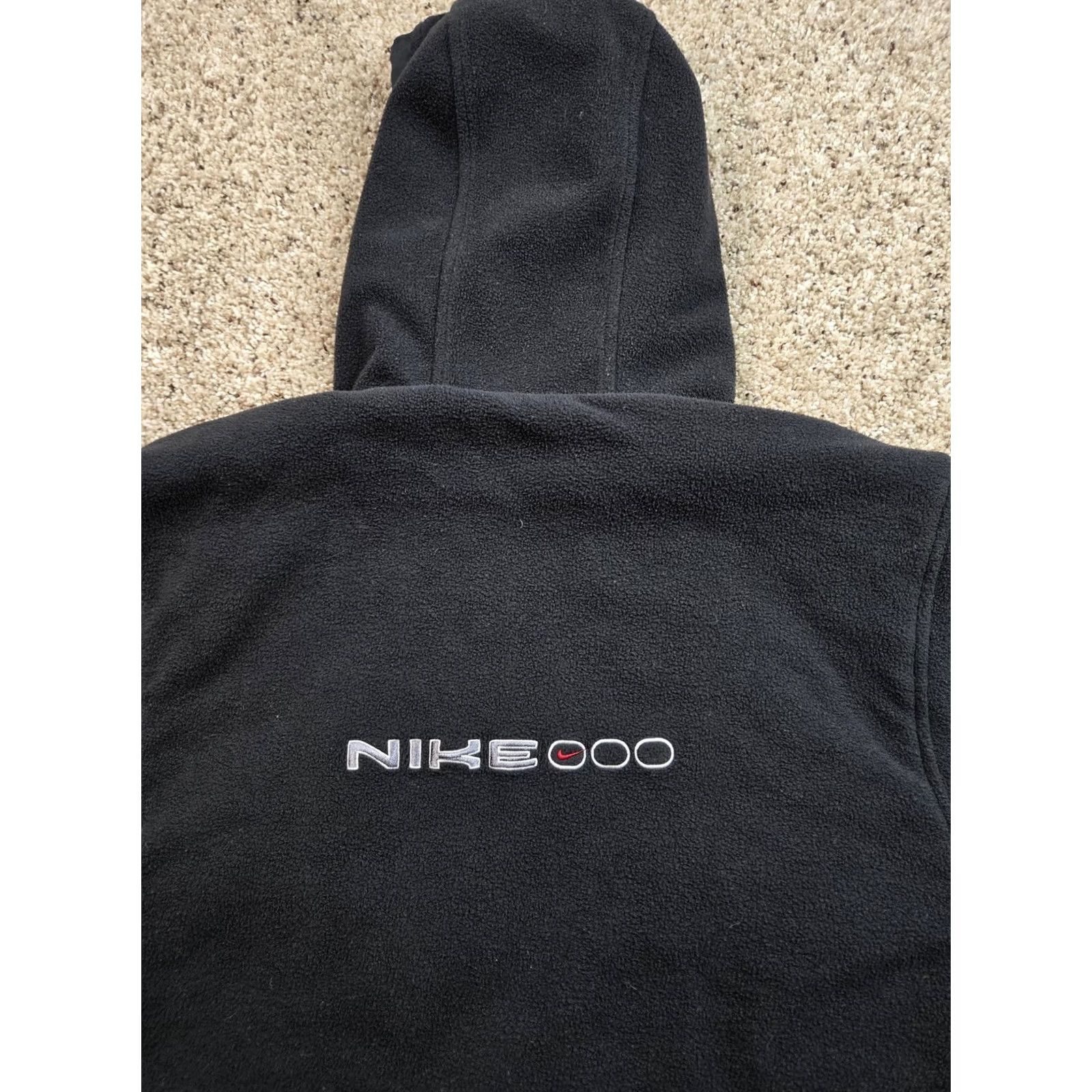 Nike VINTAGE Nike Jacket Mens M Black Grey Hooded Full Zip Fleece Reversible Y2K Size US M / EU 48-50 / 2 - 2 Thumbnail
