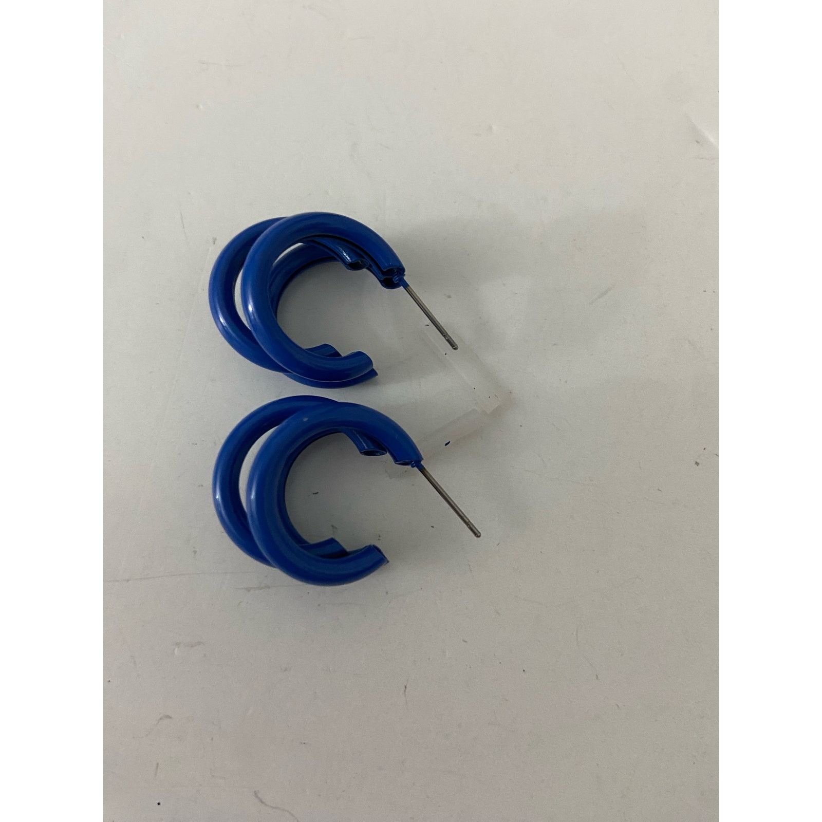 Other Blue hoop earrings Size ONE SIZE - 3 Thumbnail