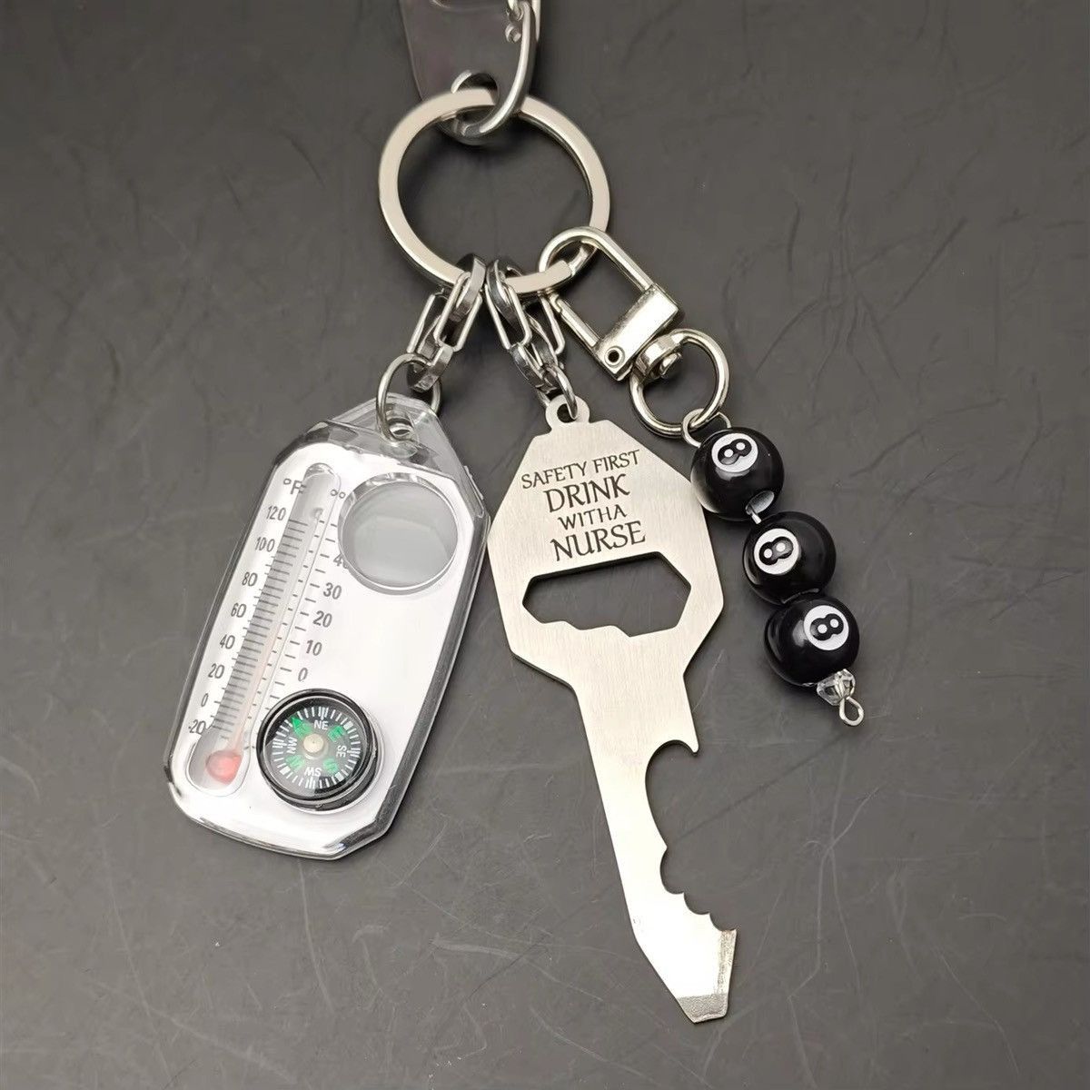 Designer × Jewelry Streetwear Metal Carabiner Keychain y2k Size ONE SIZE - 4 Thumbnail