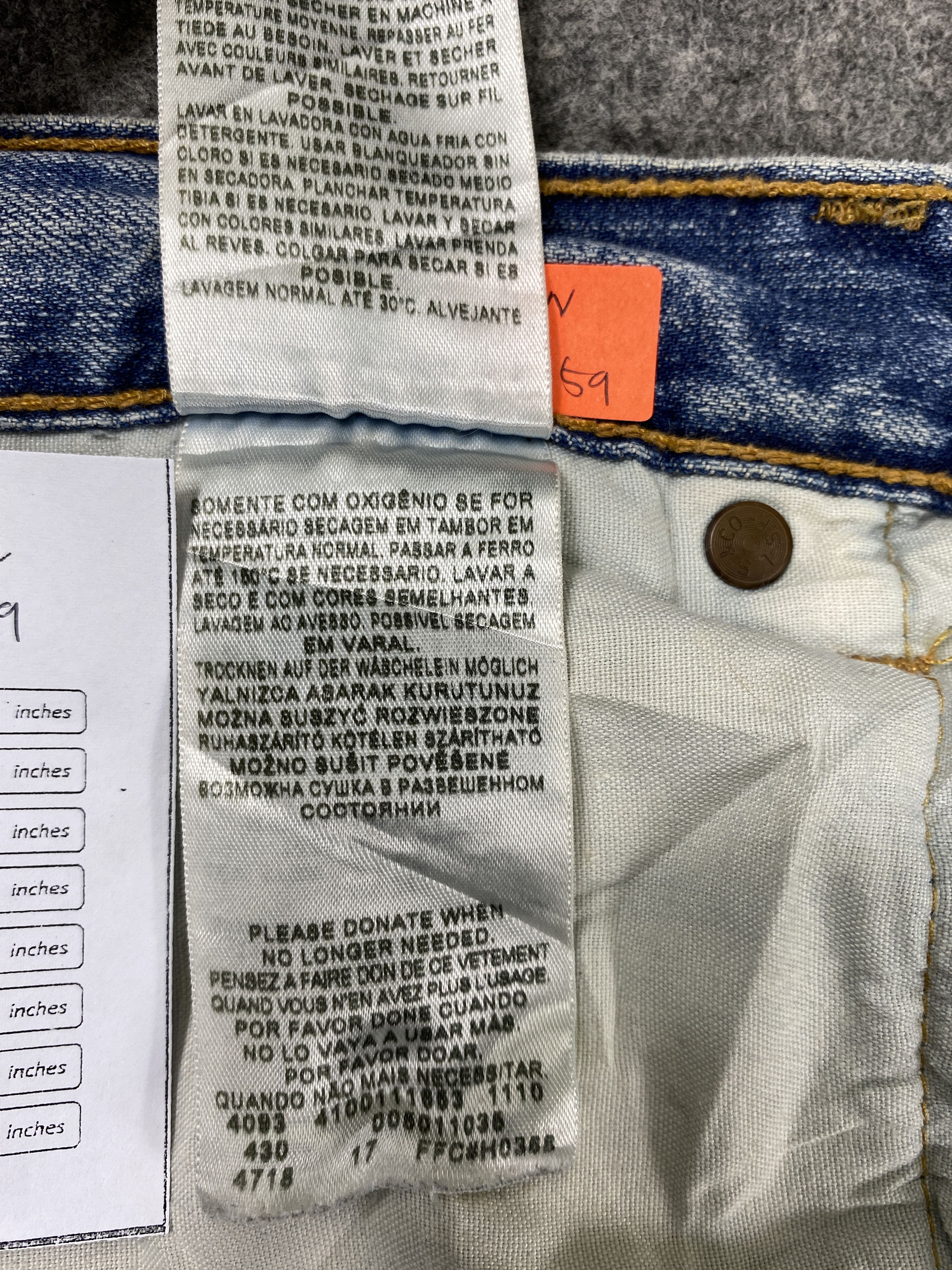 Japanese Brand Distressed Blue Vintage Levi's 501 36x32.5 Denim -JN2359 Size US 36 / EU 52 - 9 Thumbnail
