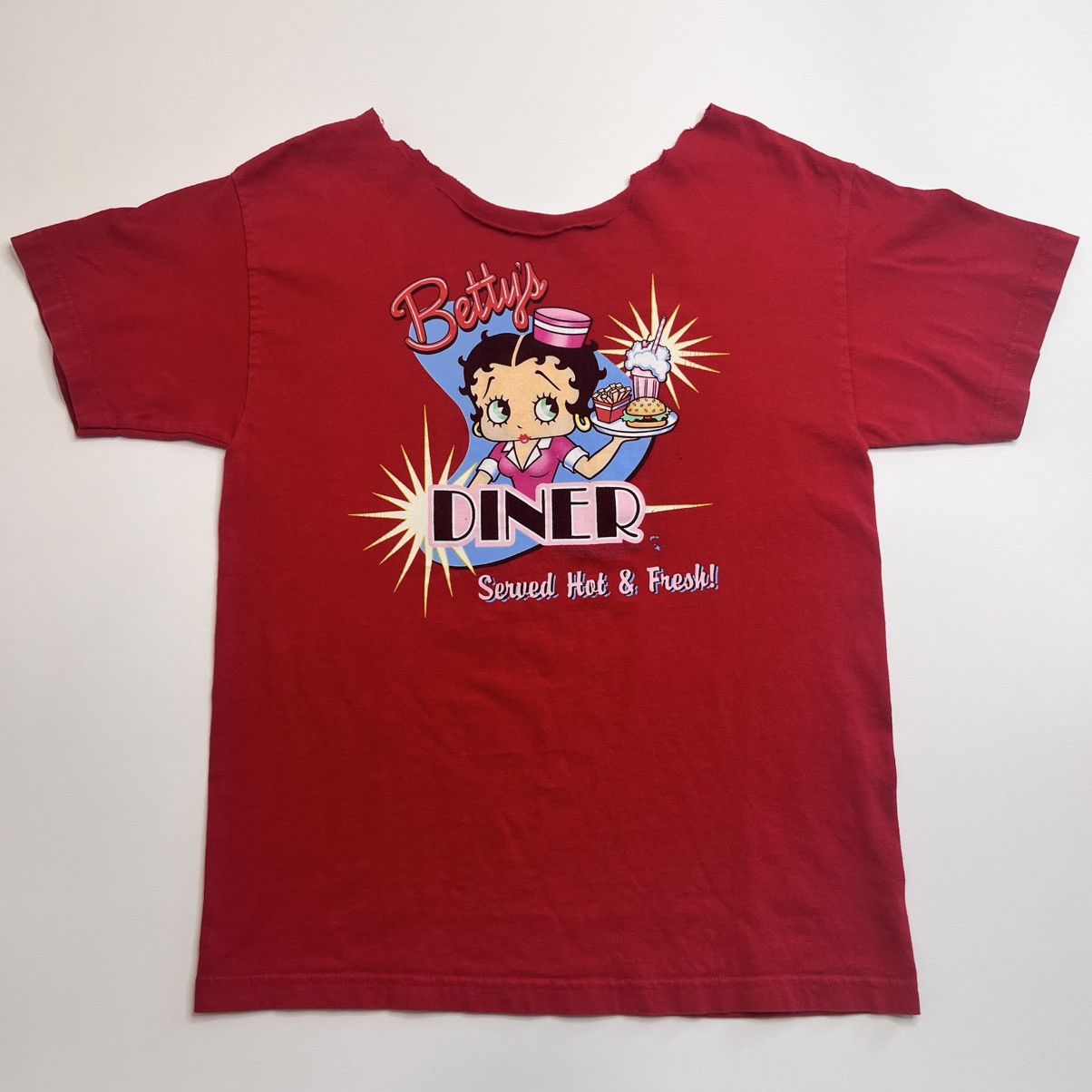 Vintage cute 2000s Betty boop tee with cut neckline Size M / US 6-8 / IT 42-44 - 1 Thumbnail