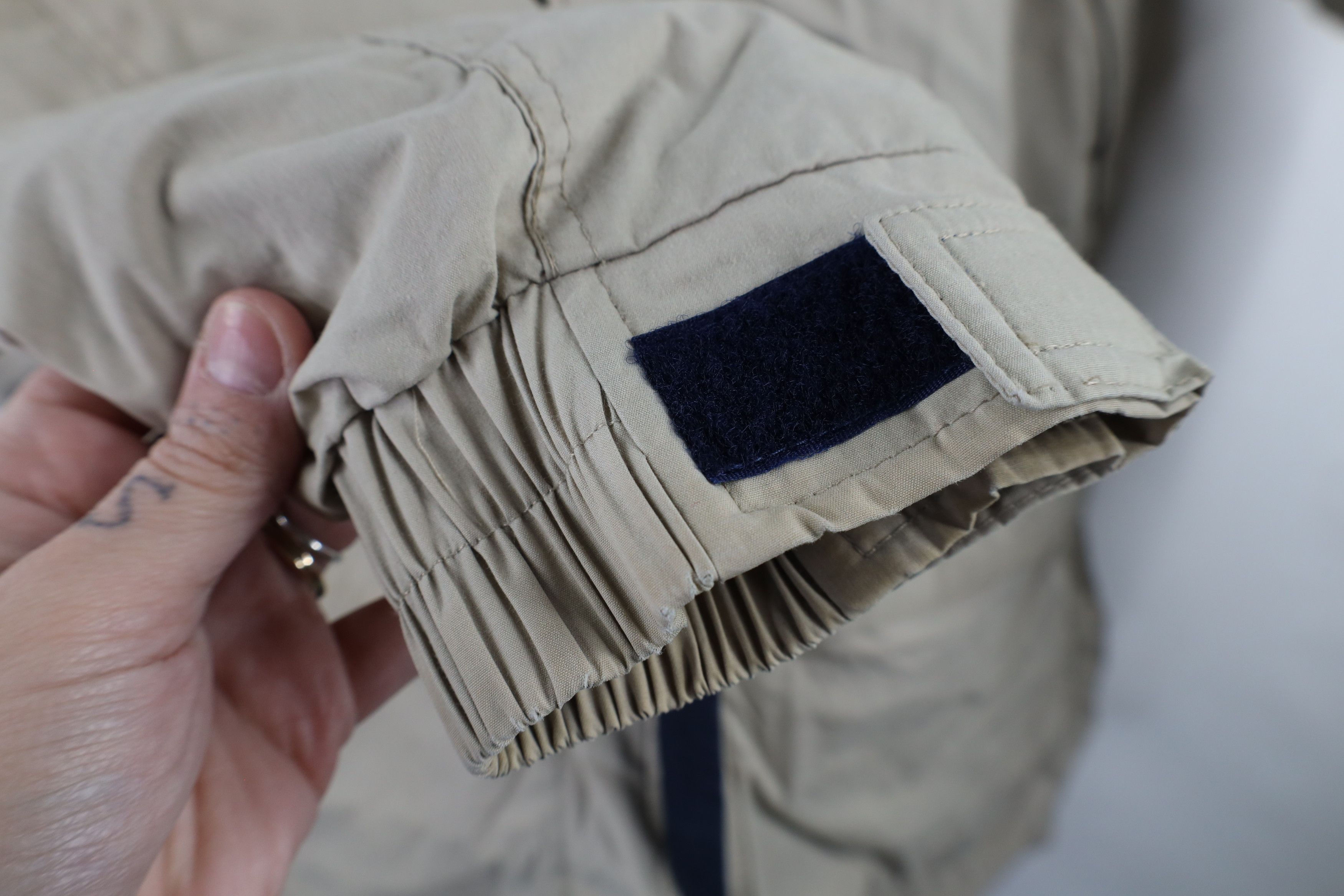 Vintage Vintage 90s Streetwear Full Zip Puffer Jacket Coat Beige Size US M / EU 48-50 / 2 - 7 Thumbnail