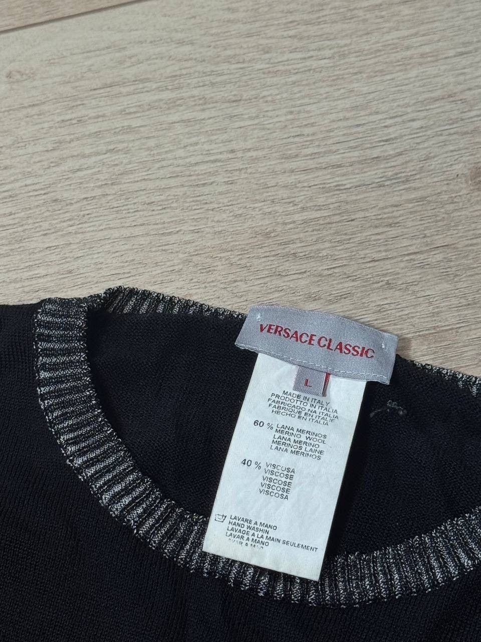 Versace Versace Classic Black Sweater Jumper Top Size L Size L / US 10 / IT 46 - 3 Thumbnail