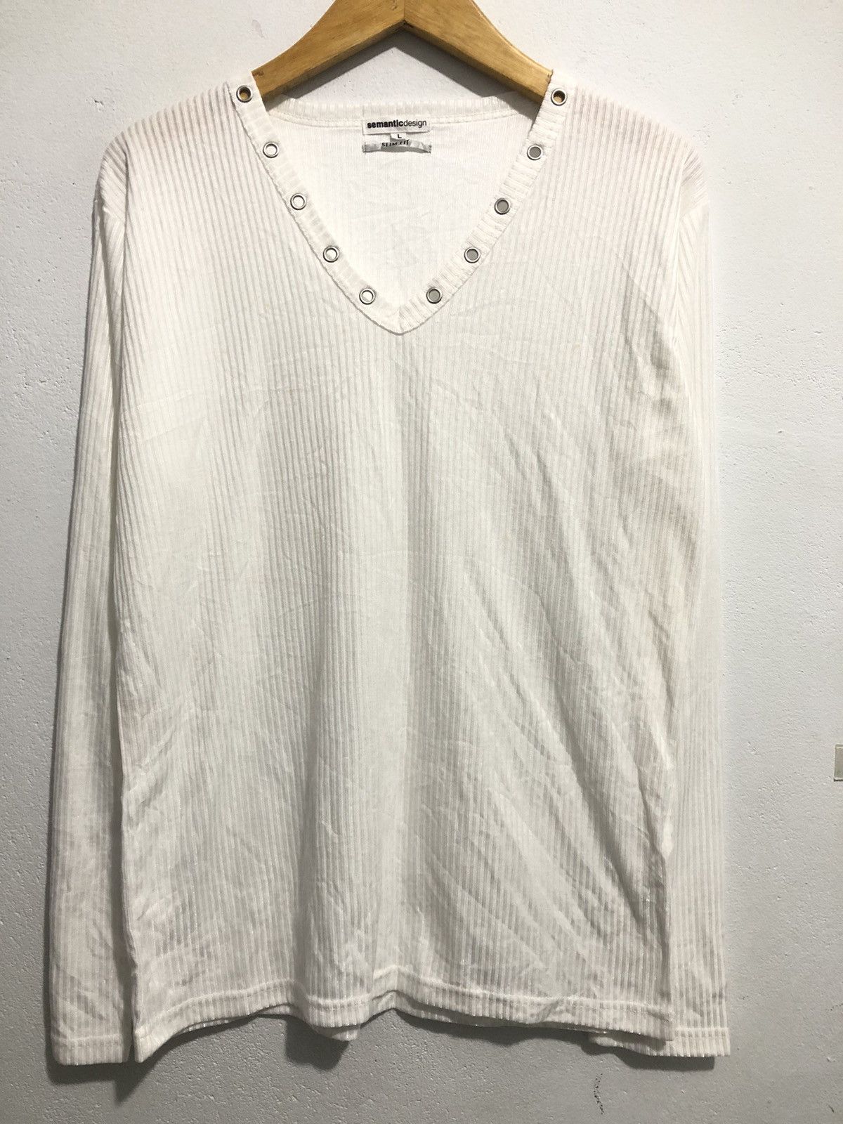 image of Beauty Beast x Le Grande Bleu L G B Japanese Studded Longsleeve Semanticdesign Style in White (Size