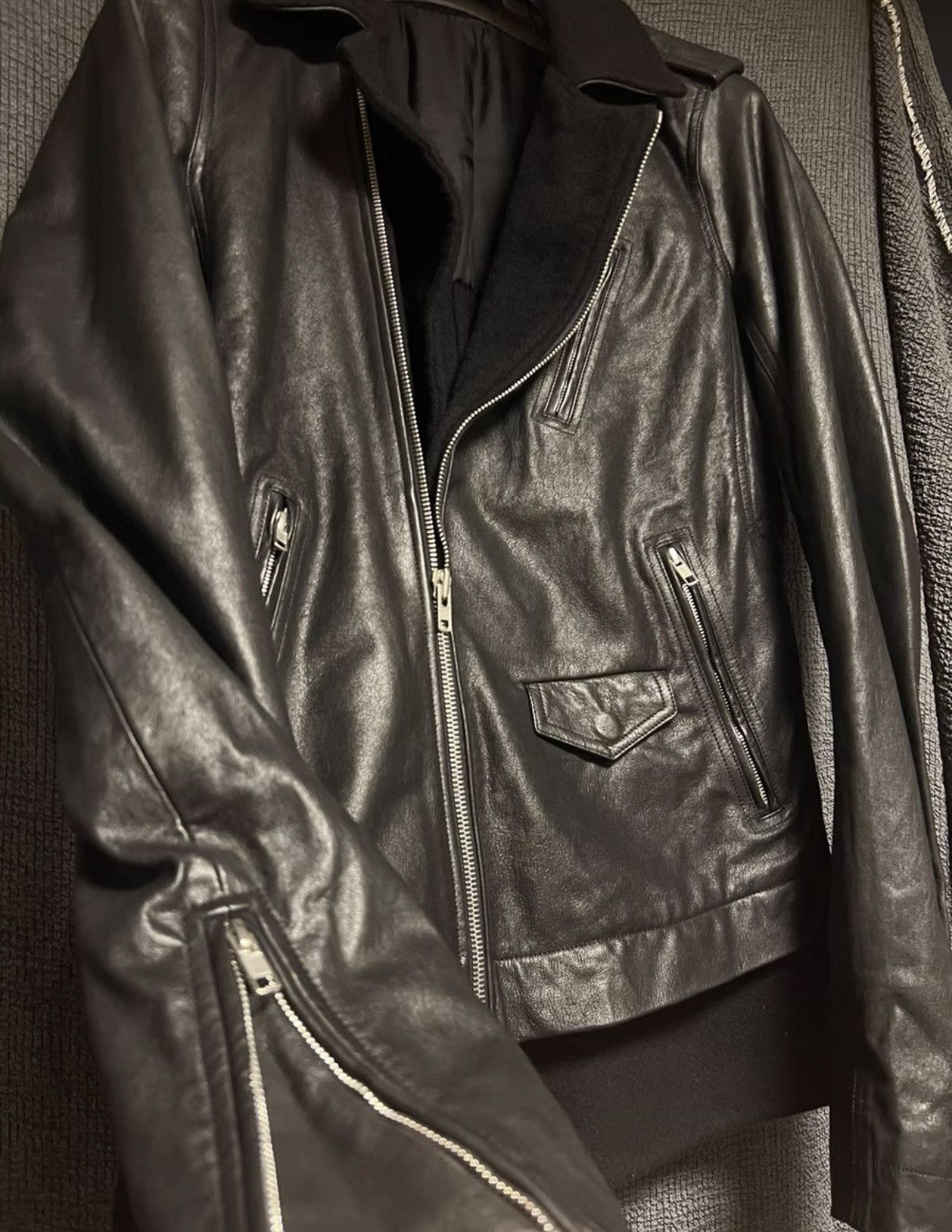 Rick Owens Rick Owens 14FW Mainline Shearling Biker Jacket Size US L / EU 52-54 / 3 - 3 Thumbnail