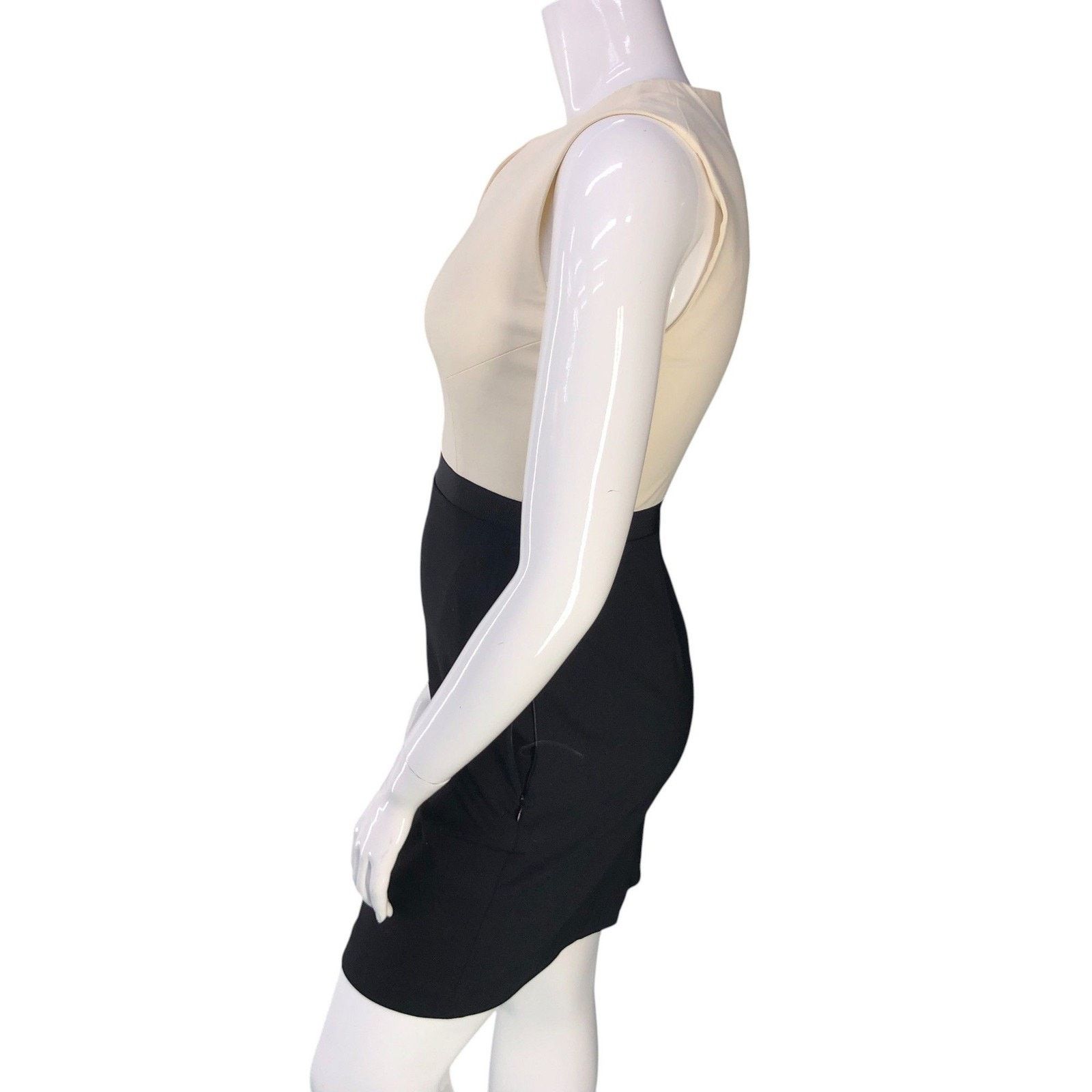 3.1 Phillip Lim 3.1 Phillip Lim Dress 10 Ivory Black Sheath Sleeveless Size L / US 10 / IT 46 - 5 Thumbnail