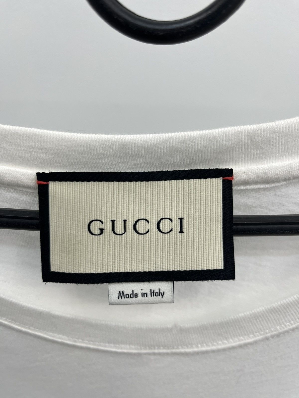 Gucci Gucci Belt Logo Distressed Cotton Light Tee T-shirt Size US L / EU 52-54 / 3 - 8 Thumbnail