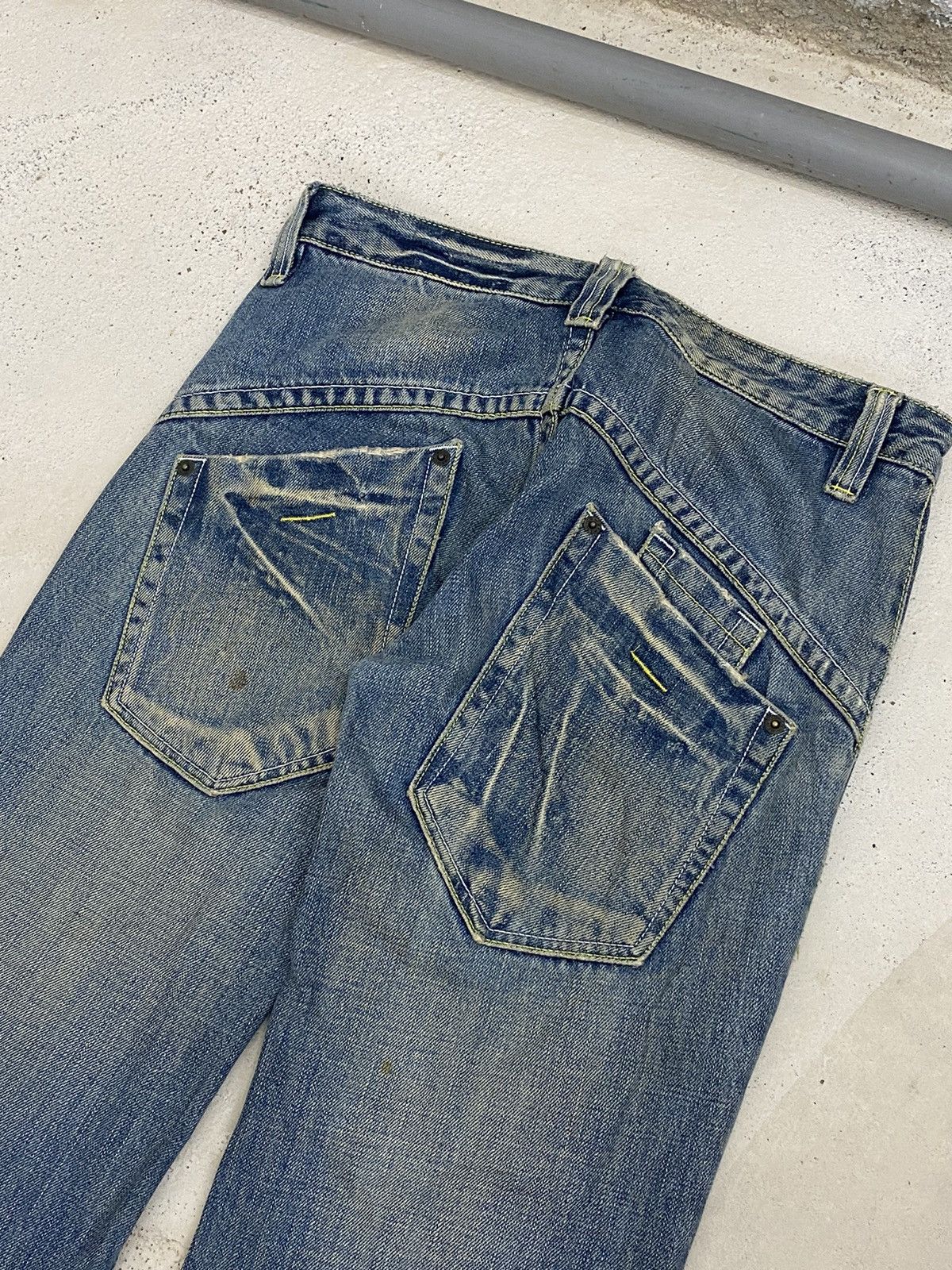 If Six Was Nine Flare Japanese Brand Mud Washed Dirty Boot Cut Fit Size US 29 - 16 Thumbnail
