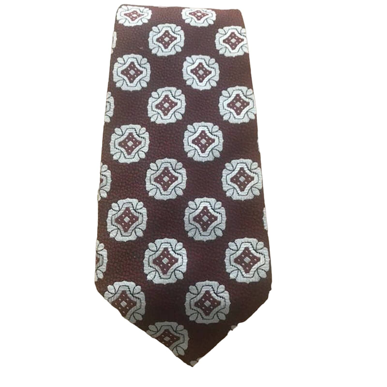 Towncraft Vintage Maroon White Towncraft Par Excellence, Penneys Tie Size ONE SIZE - 2 Thumbnail