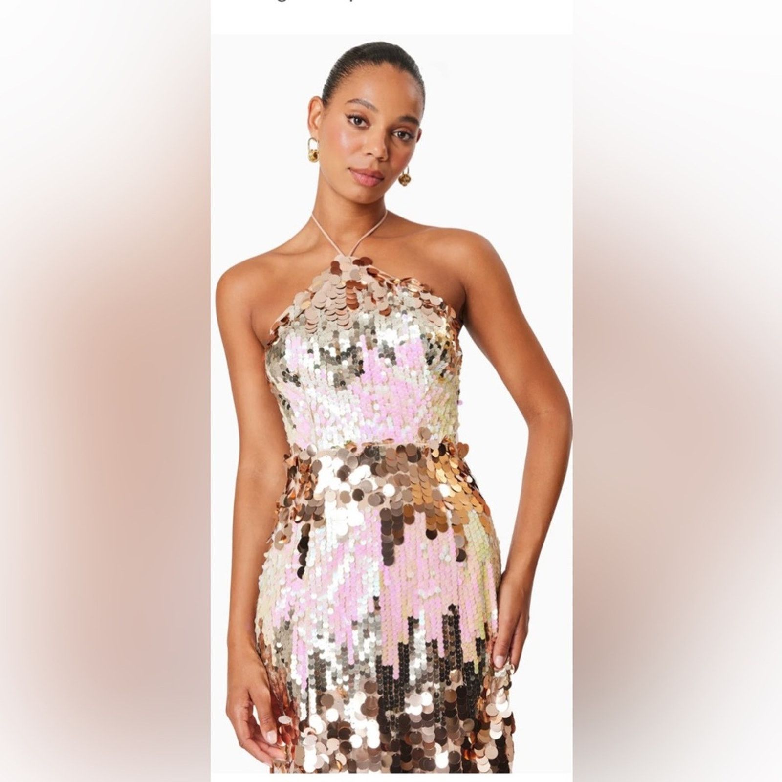 ELLIATT NWT Elliatt $278 Sequin Evening Gown - Multicolor size S Size S / US 4 / IT 40 - 4 Thumbnail