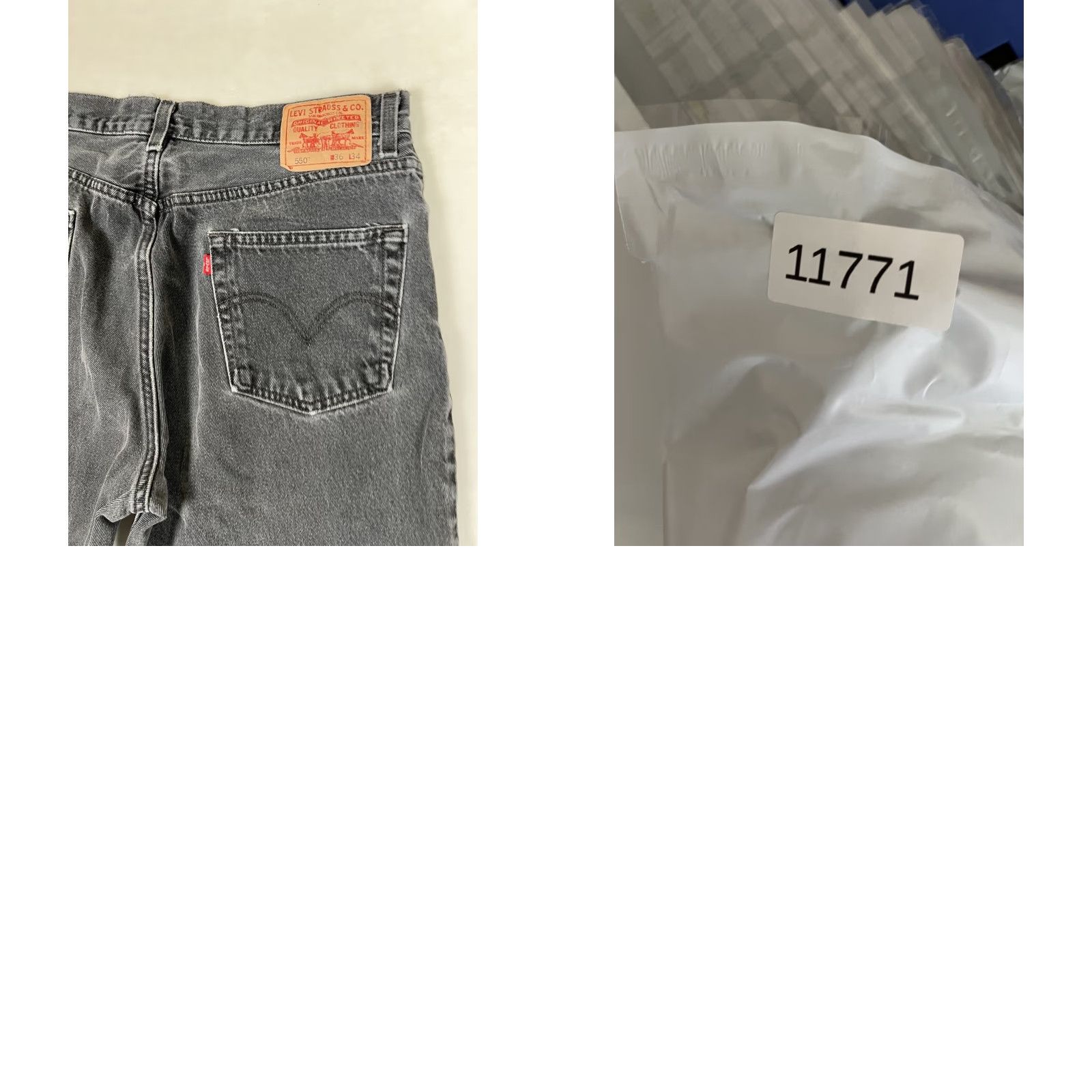 Levi's VINTAGE Levi’s 550 Jeans Black Denim 32x32 Relaxed Fit Mid Rise 5-Pocket Grunge 90s USA Jeans Mens Size US 32 / EU 48 - 8 Thumbnail