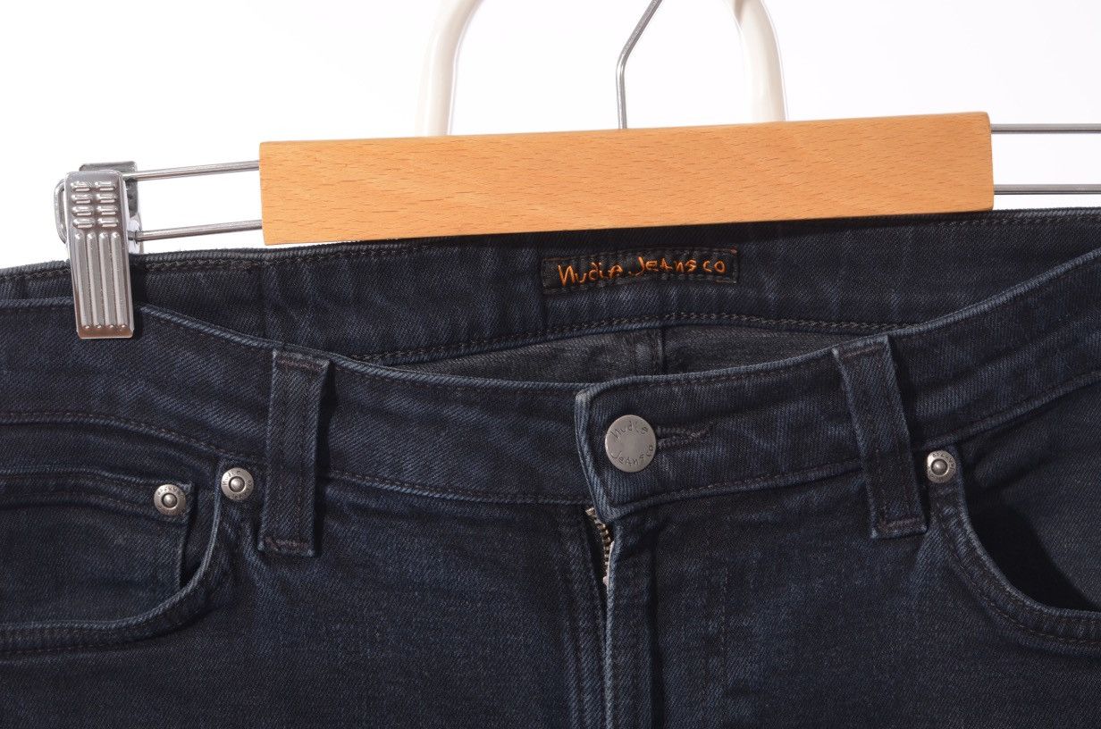 Denime Nudie Jeans Skinny Lin Black Black jeans size W 33 Size US 33 - 4 Thumbnail
