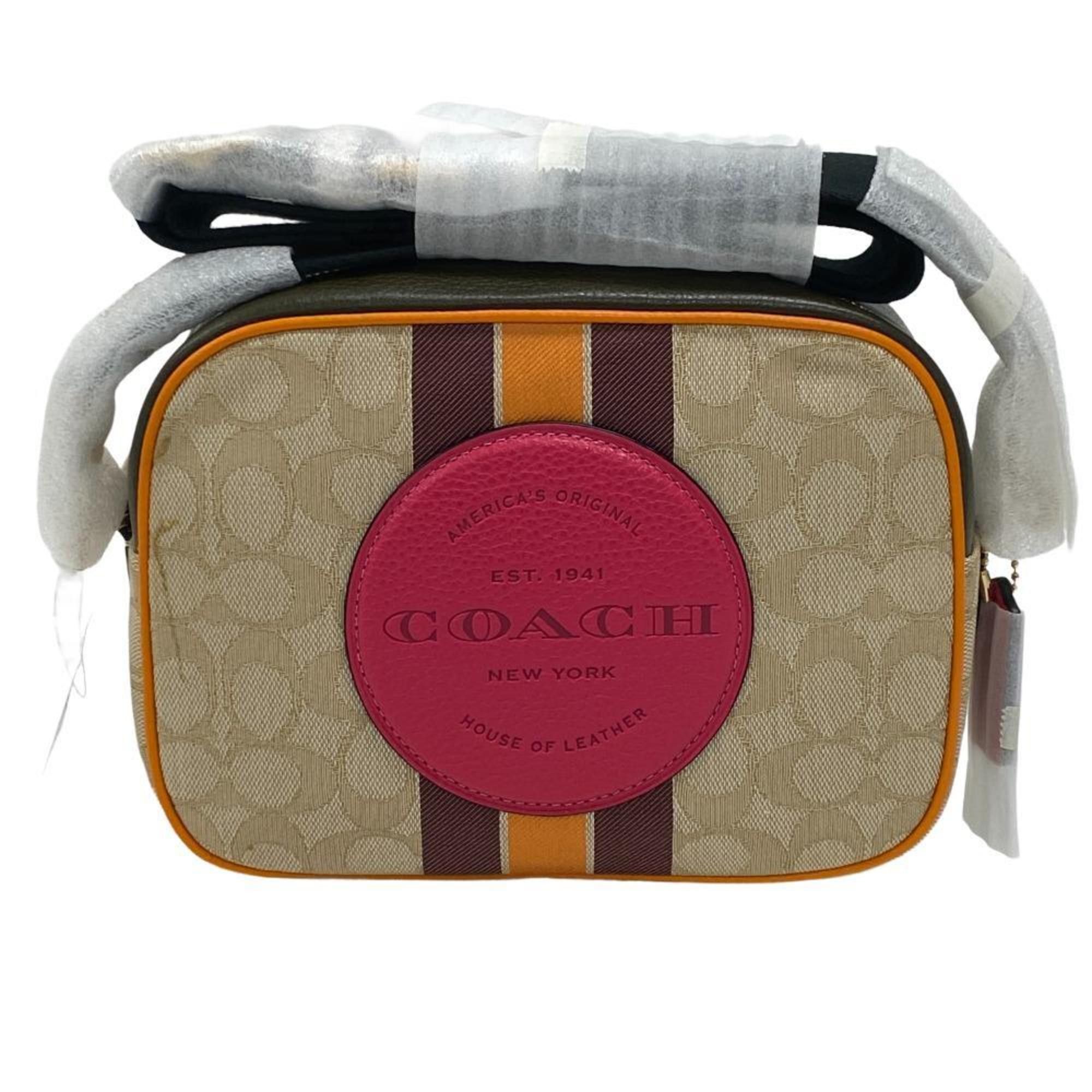 image of Coach 1912 Dempsey Camera Outlet Signature Imr1U Shoulder Bag Beige Women's Z0006555 in White