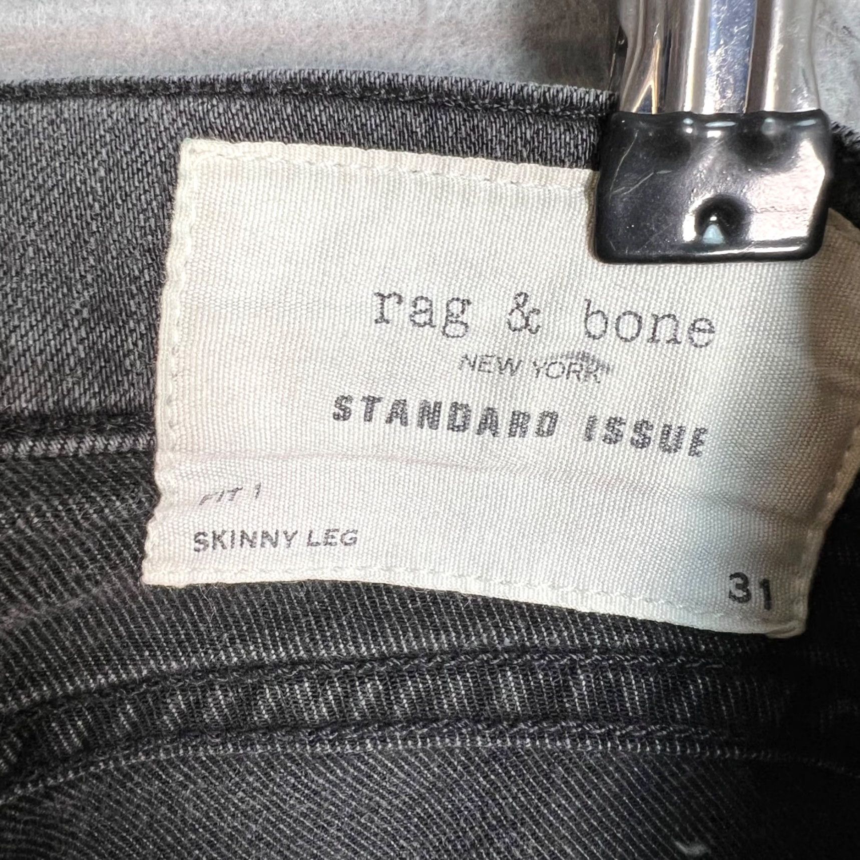 Rag & Bone VINTAGE Rag & Bone Jeans Women 31 Gray Skinny Rise Mid 31x33 Cotton Blend Size 24" / US 00 / IT 34 - 3 Thumbnail