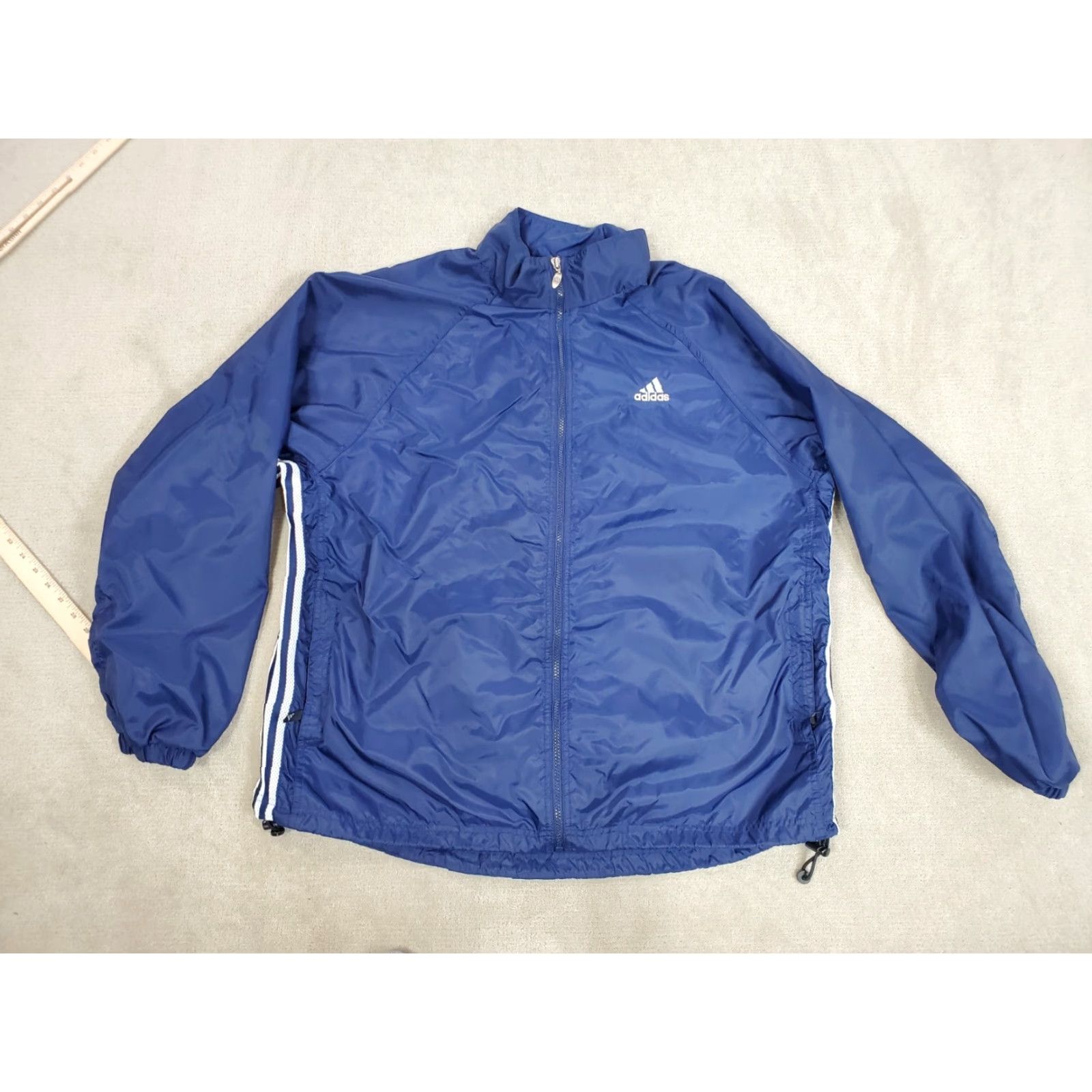 Adidas VINTAGE adidas Jacket Mens XL Blue Windbreaker Vented Coat Outdoors Y2K Size US XL / EU 56 / 4 - 2 Thumbnail