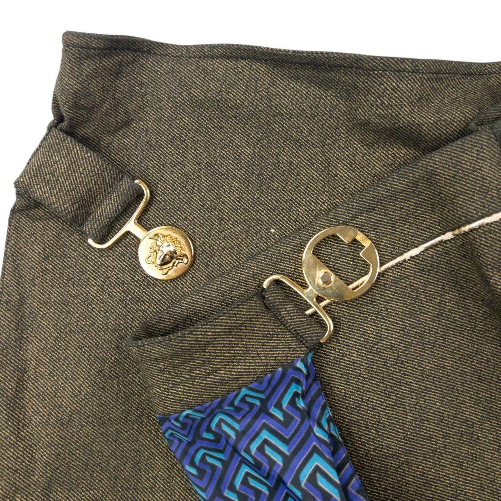 Versace Vintage 2000s Versace Jeans Couture Wrap Mini Skirt Size W34 Size 40" / US 18 - 5 Thumbnail