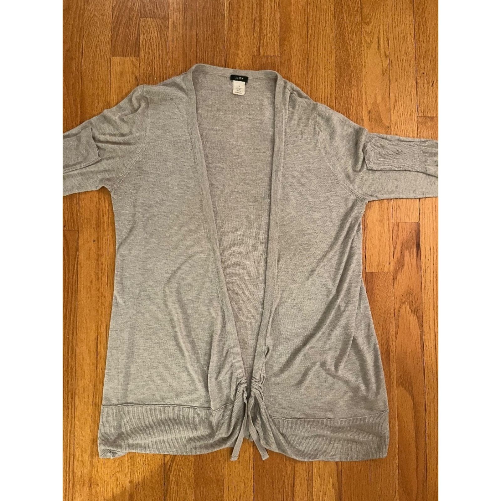 J.Crew J.Crew Ultra Soft Lightweight Rayon Silk Gray Tie Cardigan M Size M / US 6-8 / IT 42-44 - 3 Thumbnail