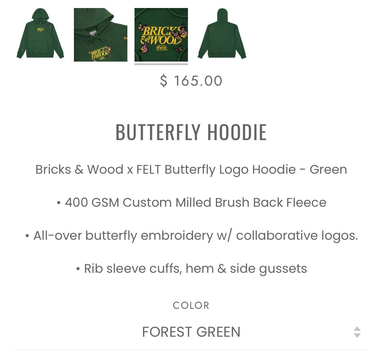 Bricks & Wood Bricks And Wood x Felt Fleece Hoodie Men Size Medium Size US M / EU 48-50 / 2 - 2 Thumbnail