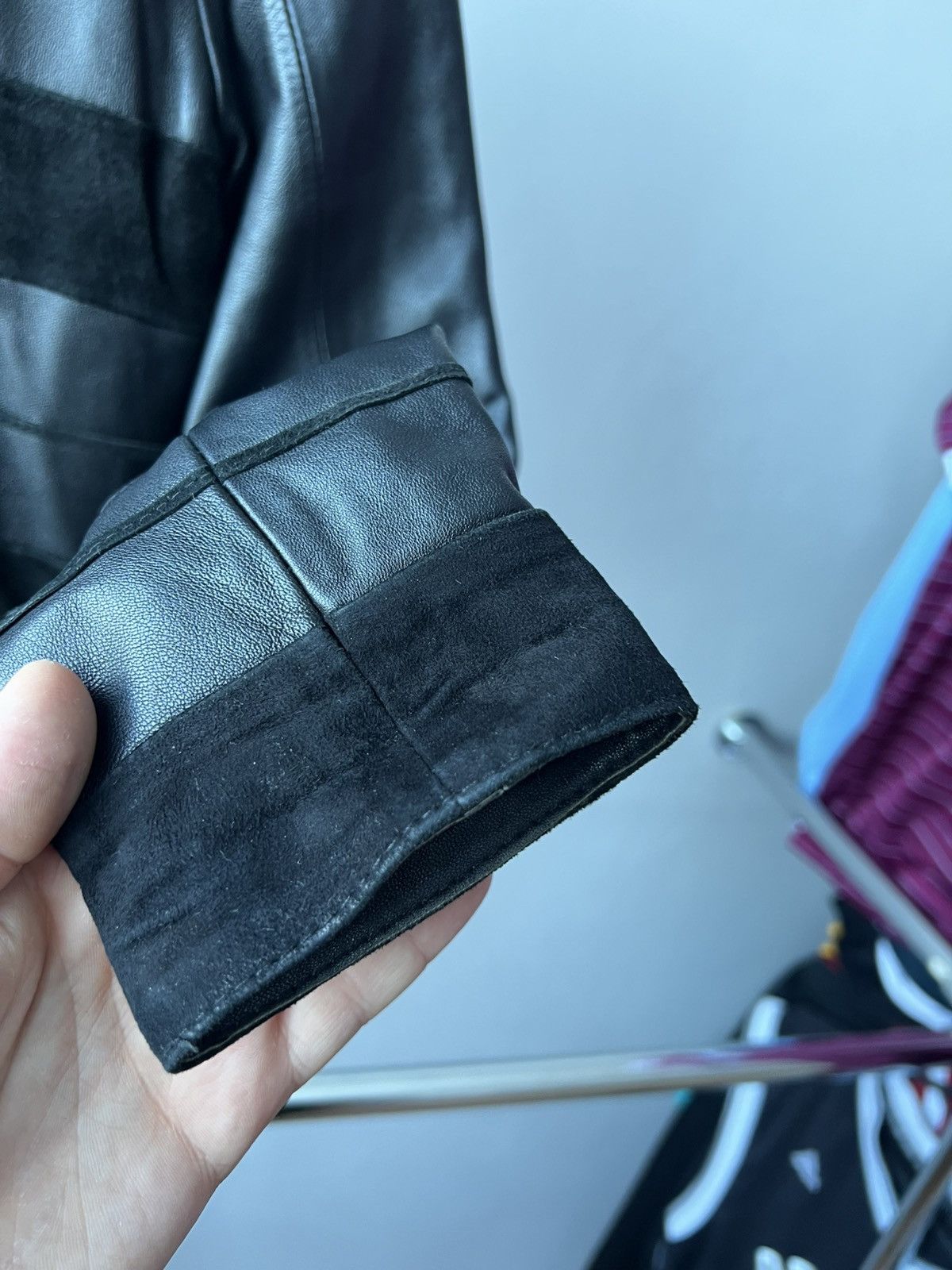 Lanvin AW 1990 RARE LANVIN ARCHIVAL BIKER LEATHER BLACK JACKET SZ S Size S / US 4 / IT 40 - 15 Thumbnail
