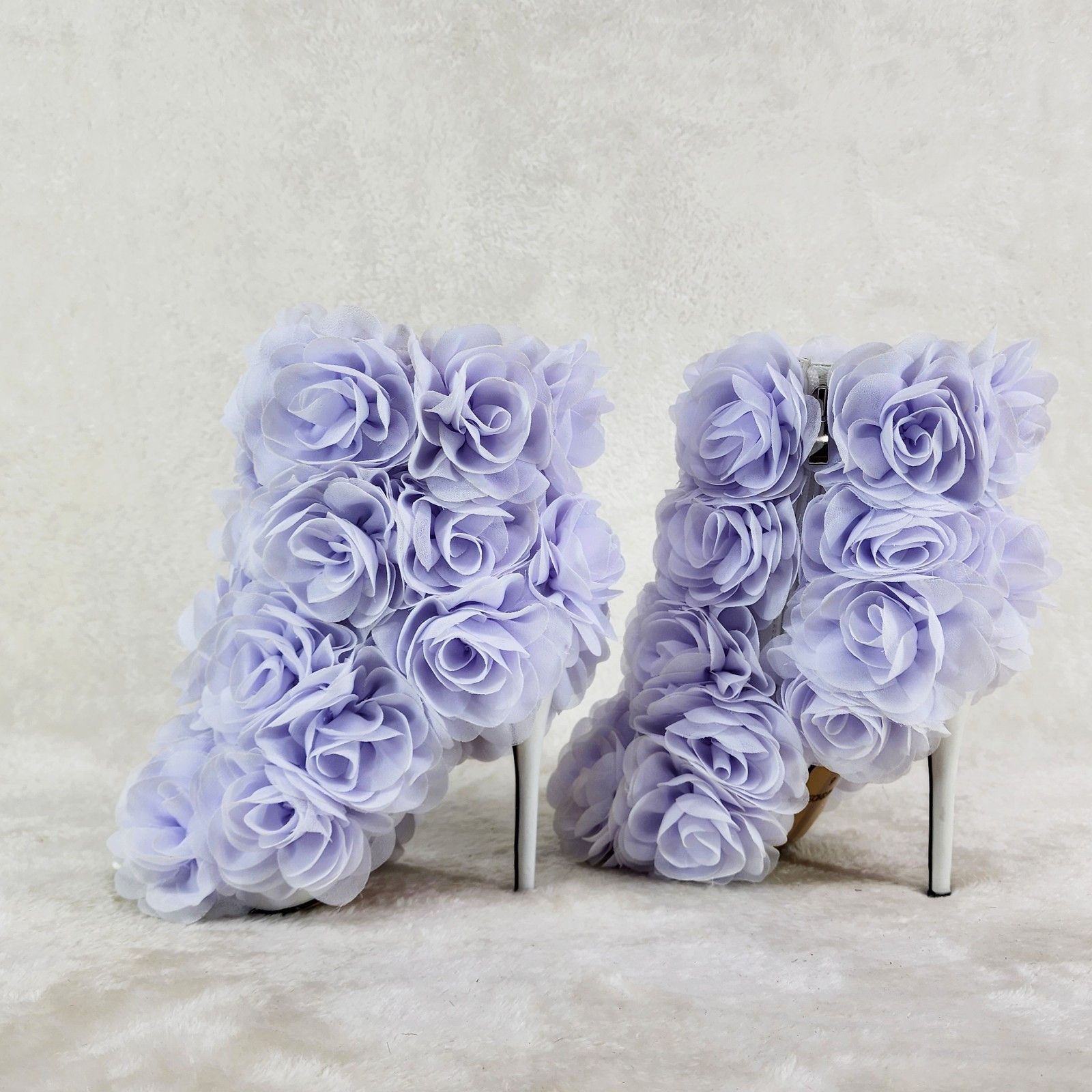 Other Beauty 3D Flowers Floral High Heel Elegant Xoanna Ankle Boo Size US 9 / IT 39 - 2 Thumbnail