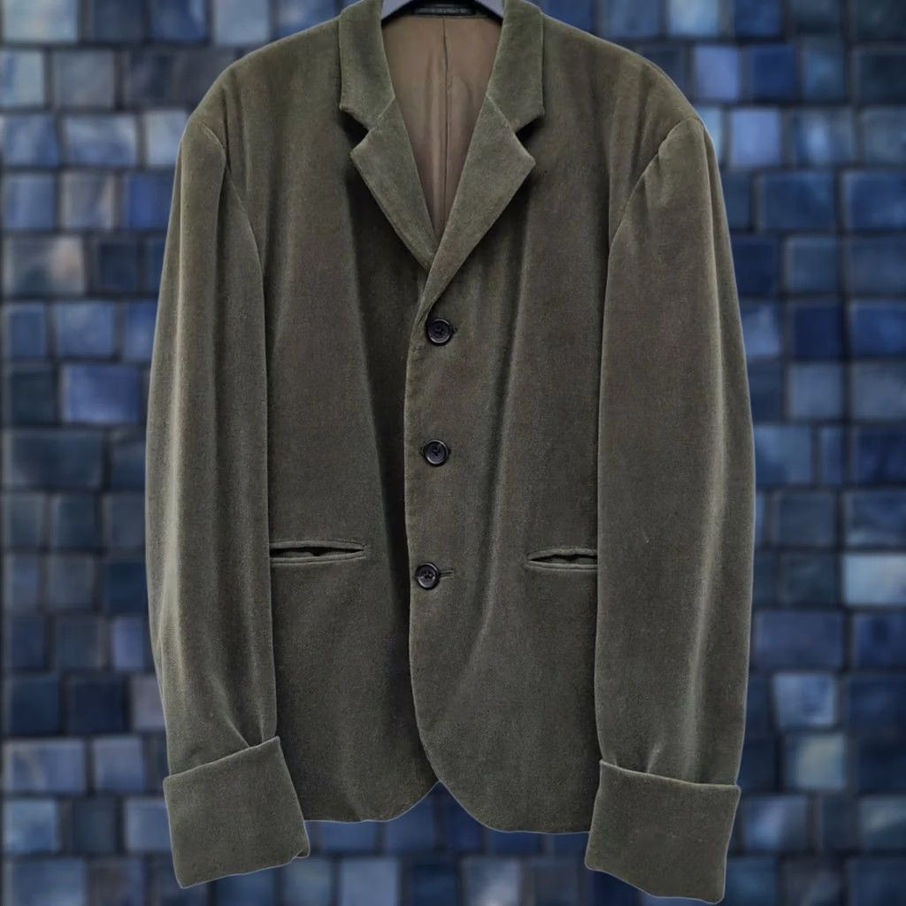 Yohji Yamamoto Yohji Yamamoto 80's Vintage Wool Jacket Olive Mens M Size US M / EU 48-50 / 2 - 1 Thumbnail