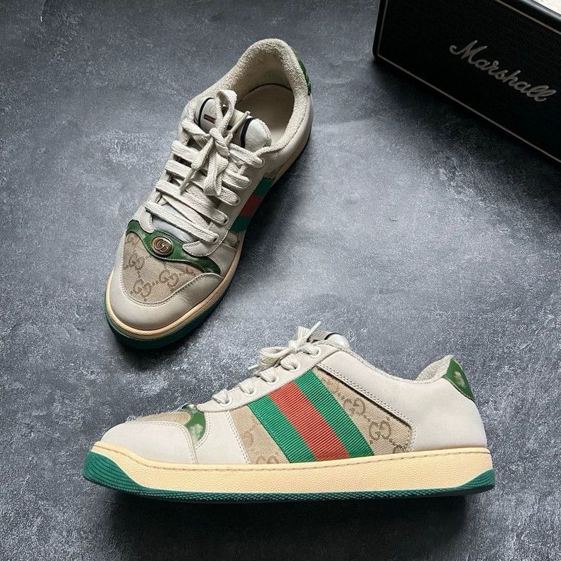Gucci Gucci Printed Sneaker with Vintage Effect-2506 Size US 7 / EU 40 - 2 Thumbnail