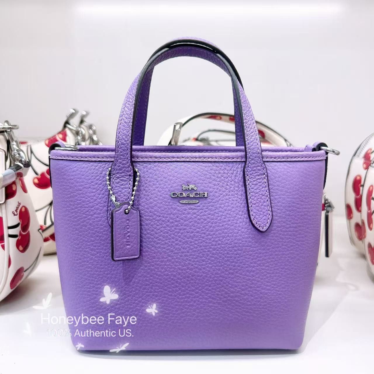 NWT Coach City Mini Tote Bag CW031 Silver/Iris