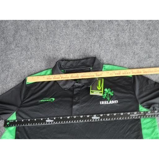 Other Lansdowne Rugby Polo Shirt Mens XL Black Green Ireland Dryla Size US XL / EU 56 / 4 - 4 Thumbnail