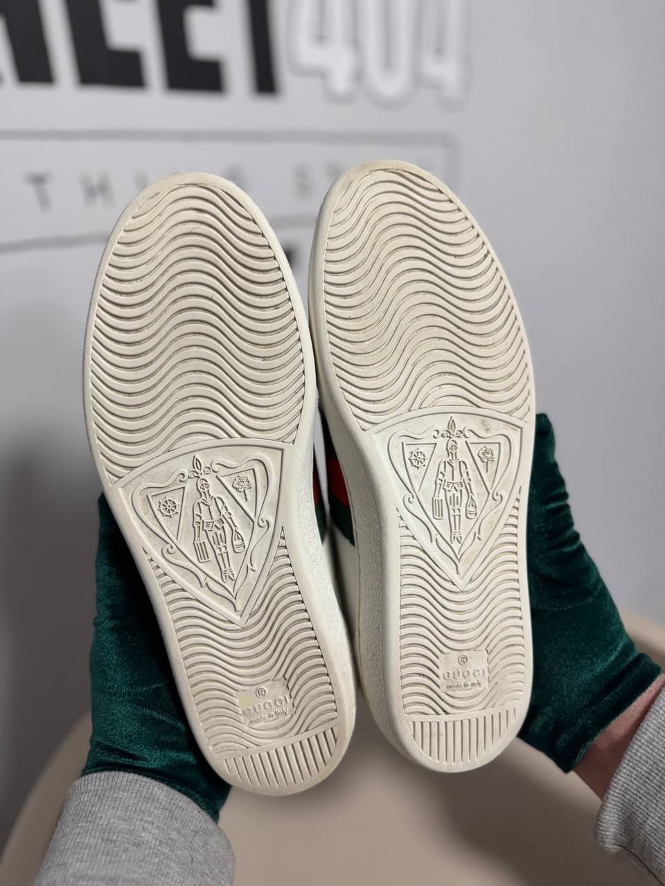 Gucci Gucci Ace Snake Embroidered Web Stripe Sneakers Size US 7 / EU 40 - 3 Thumbnail