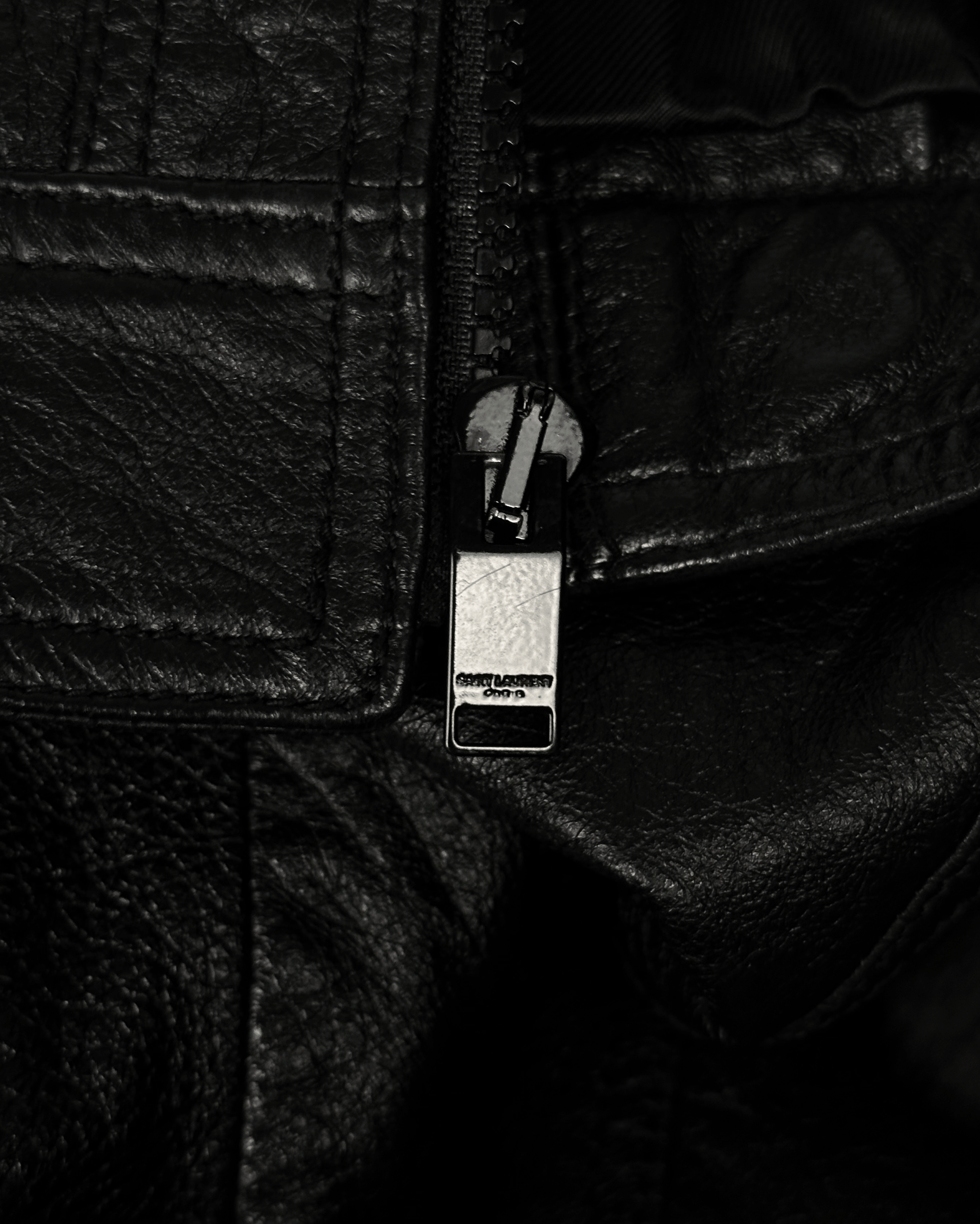 Saint Laurent Paris Saint Laurent Fur Collar Sample Leather Jacket Size US M / EU 48-50 / 2 - 11 Thumbnail