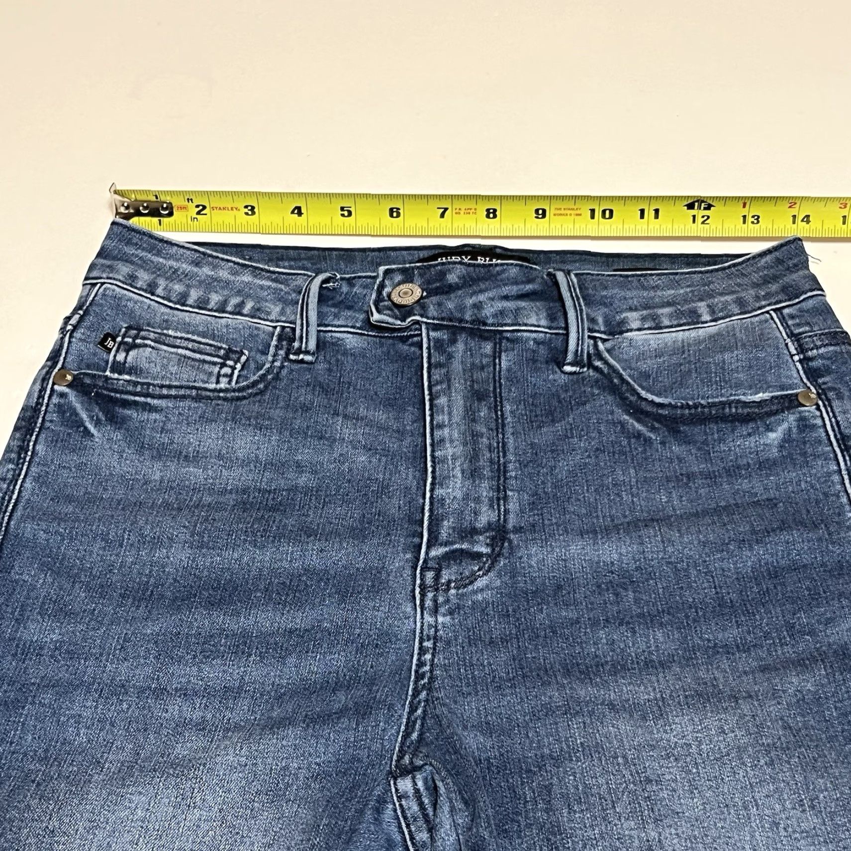Vintage Judy Blue Jeans Womens Skinny High Rise 28x29 Blue Denim Stretch Pocket Zip Button Logo Slim Regular 5/27 29in Inseam Size 28" / US 6 / IT 42 - 3 Thumbnail