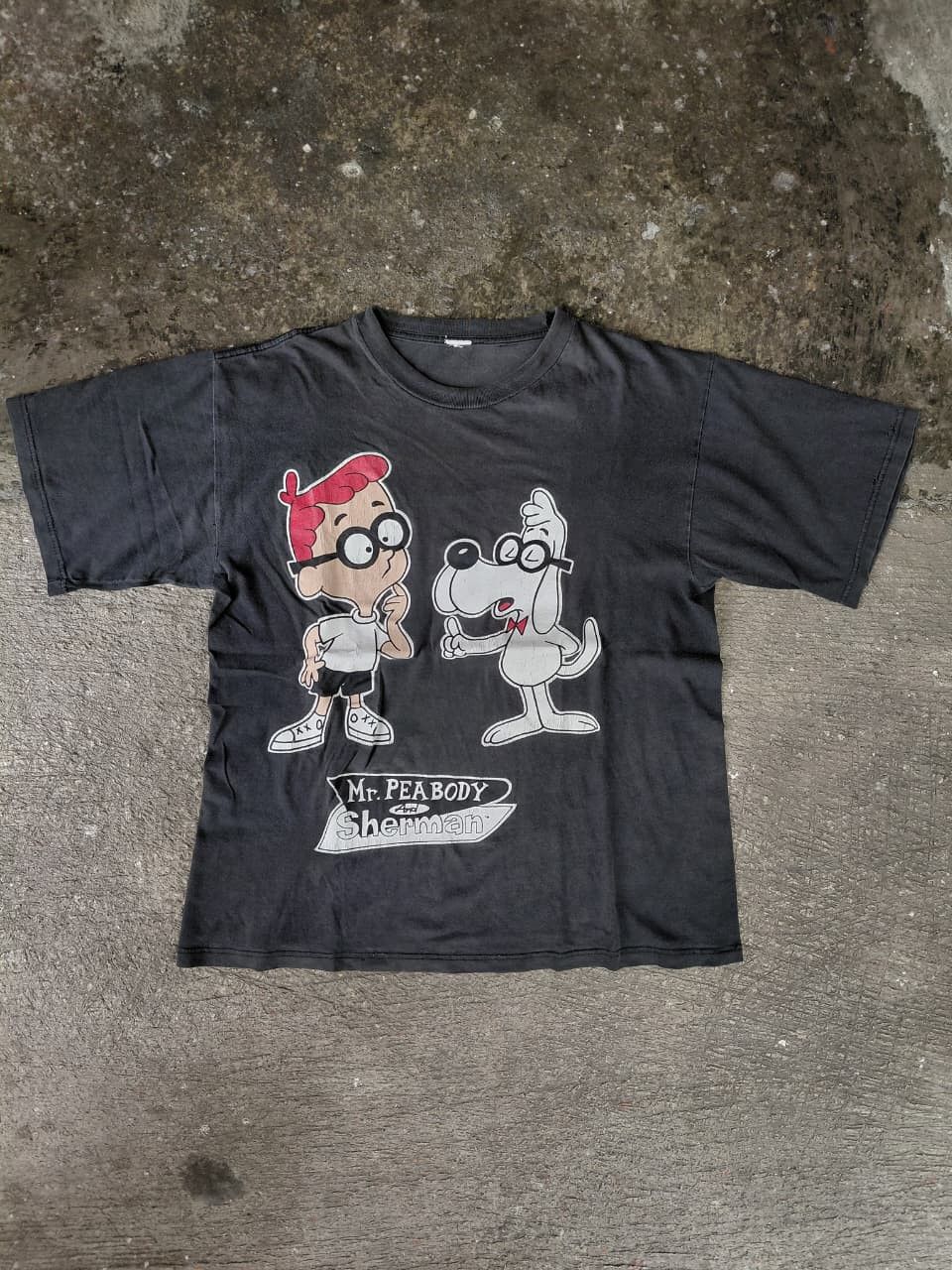 vintage cartoon peabody and sherman shirt vintage