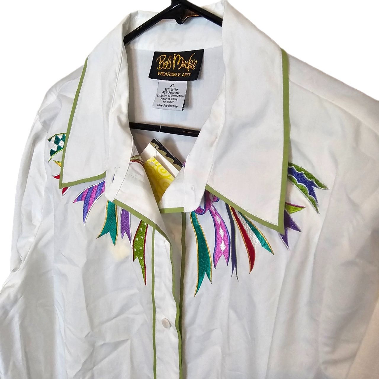 Bob Mackie Bob Mackie Wearable Art Embroidered Top Button Up Artsy XL Size XL / US 12-14 / IT 48-50 - 5 Thumbnail