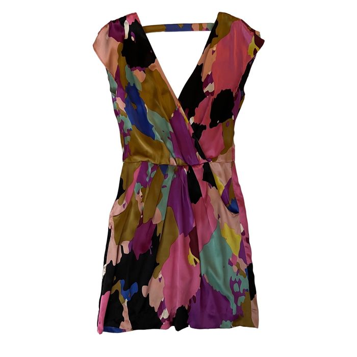 Anthropologie Anthropologie Corey Lynn Calter 10 Abstract Dress Plunge ...