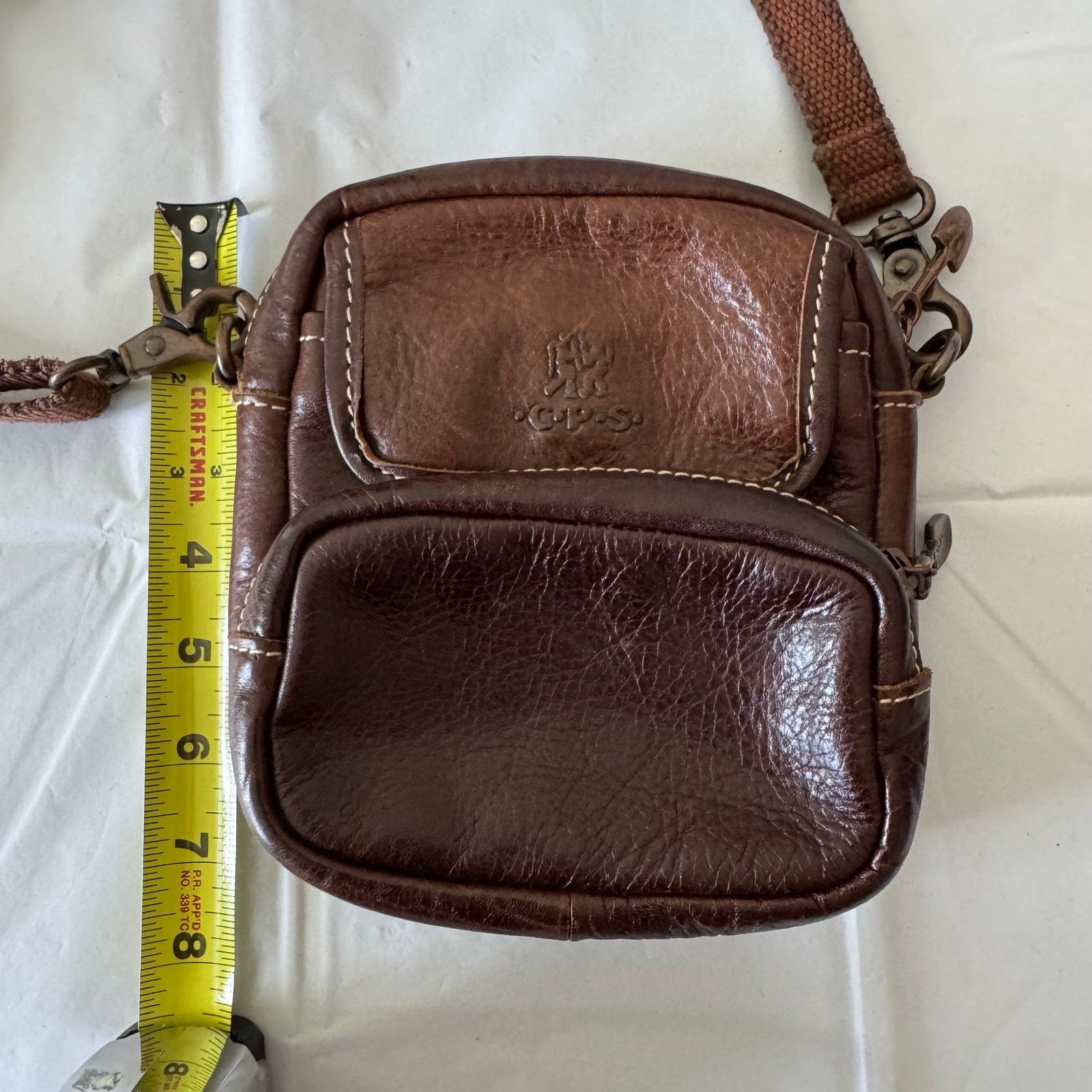 Other CPS Leather Mini Crossbody Convertible Belt Bag Purse Brown Size ONE SIZE - 8 Thumbnail