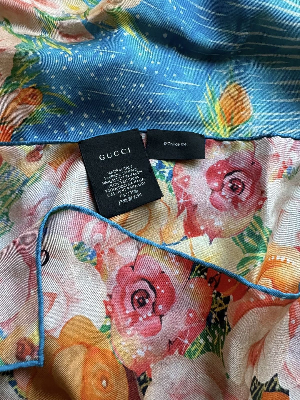 Gucci Rare Gucci x Chikae Ide Manga Soul Silk Scarf Size ONE SIZE - 5 Thumbnail