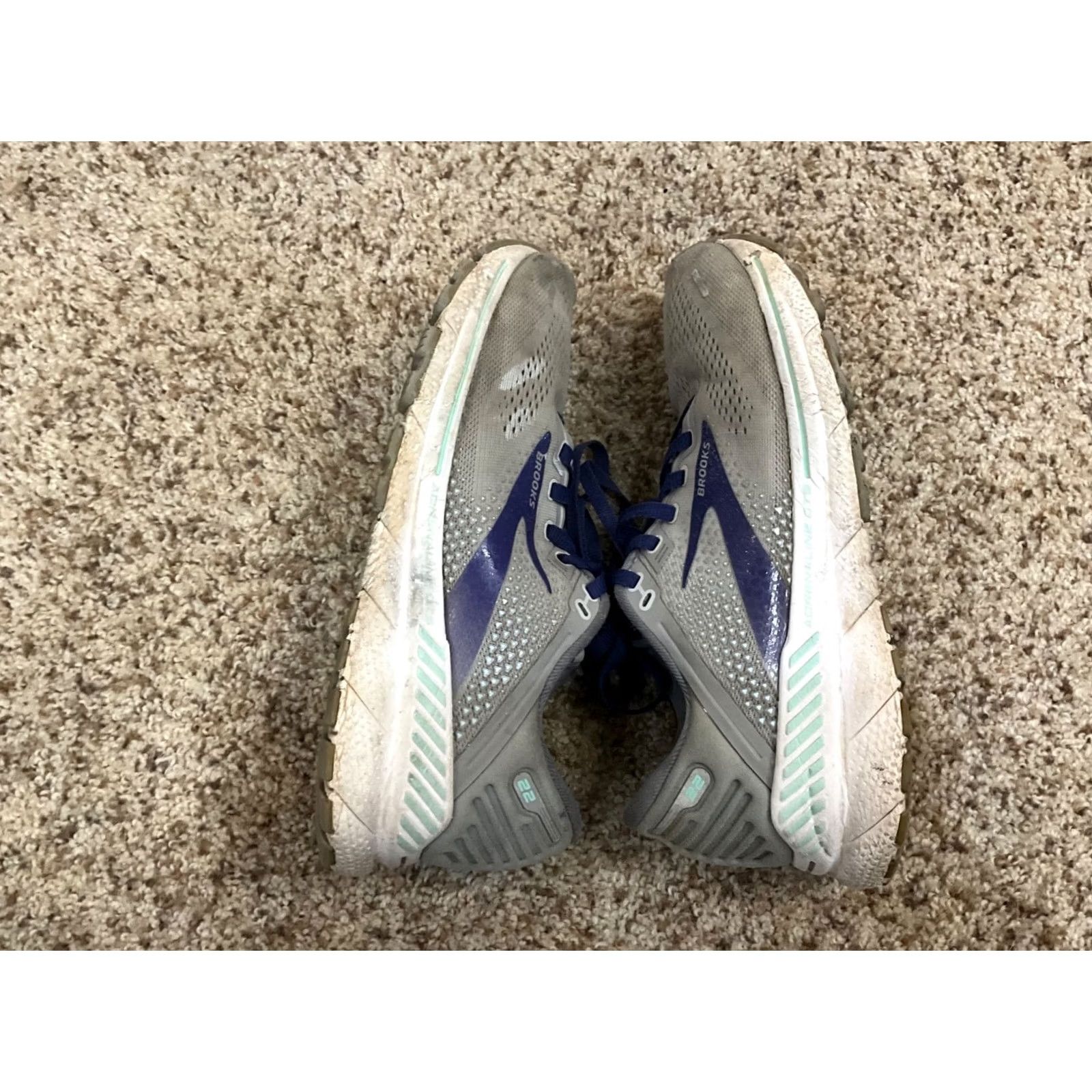 Brooks Brooks Adrenaline GTS 22 Gray - Size 8.5 - Women - Sneaker - Lace Up - Rubber Outsole - Running & Jogging - Casual - Solid Gray Size US 9 / IT 39 - 6 Thumbnail